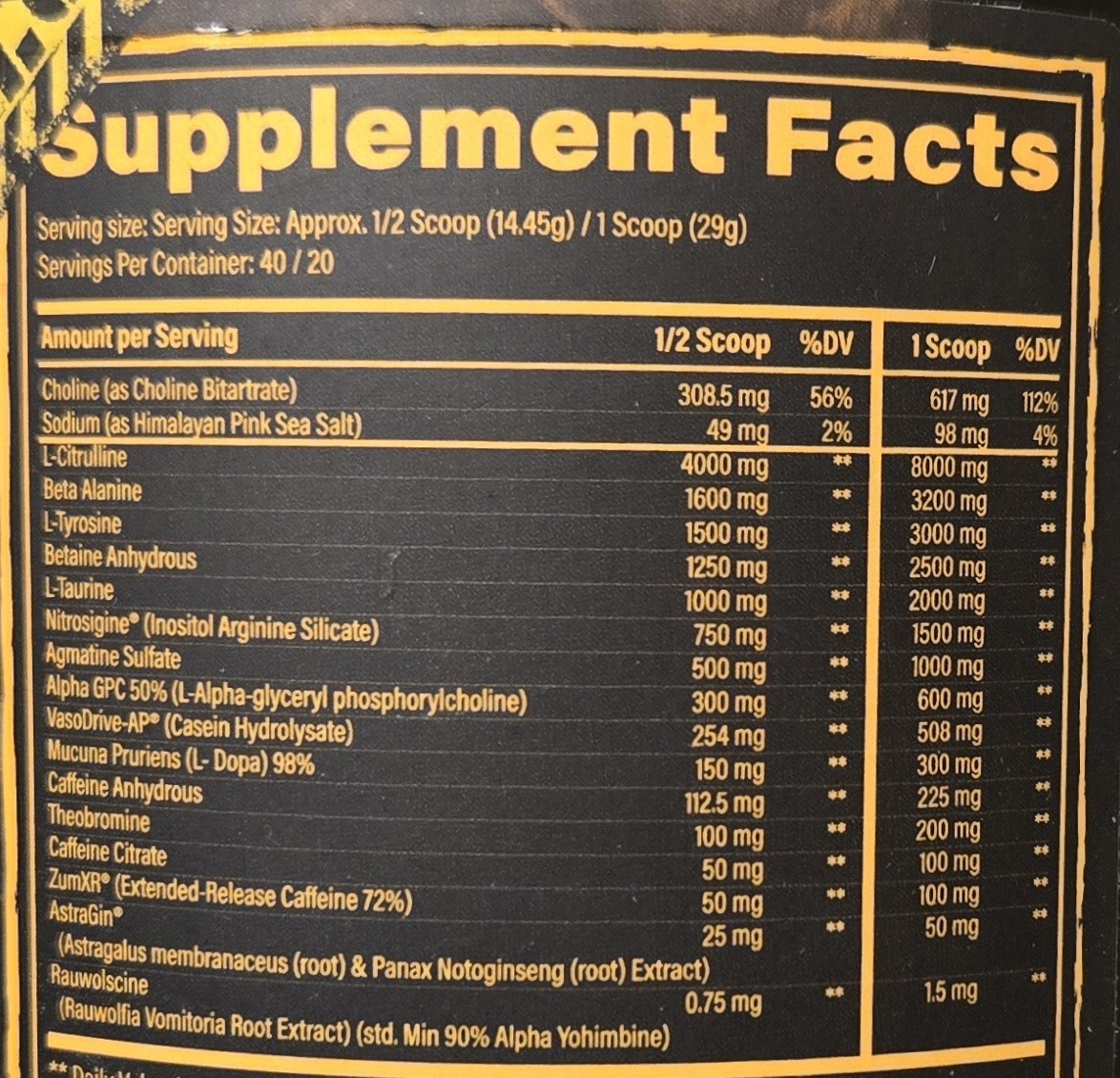 Black Magic CONDEMNED Pre-work 1.3lb Size ( 40 Serv ) Blue Krush BEST BY 10/26