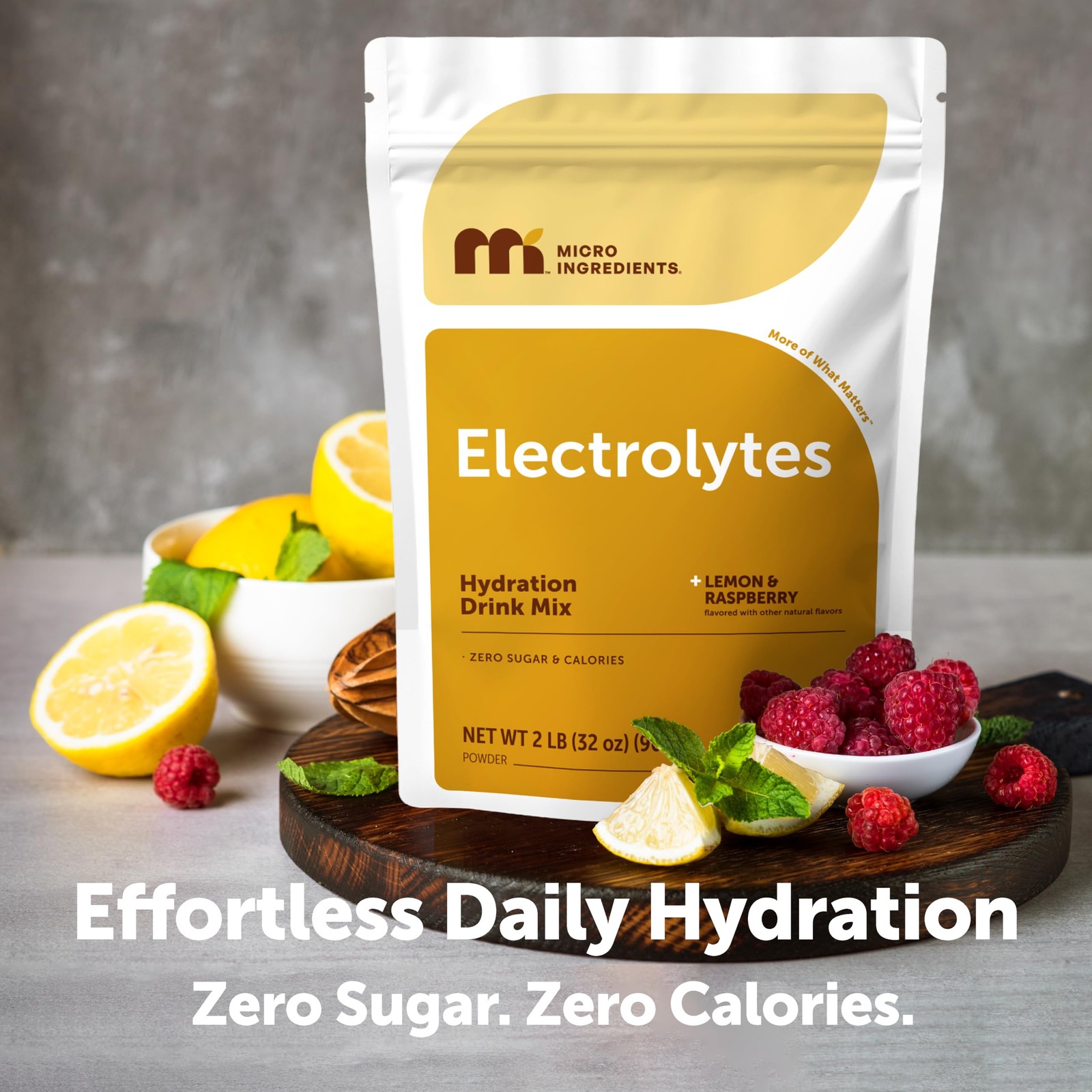Micro Ingredients Electrolytes Powder 2Lbs 139 Raspberry Potassium Friendly