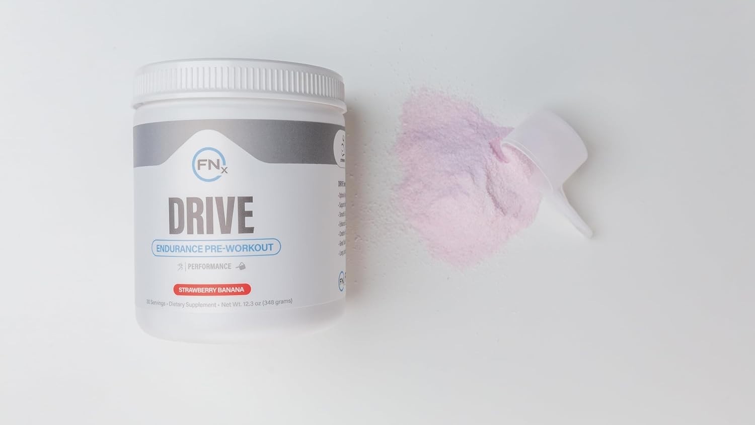Drive Endurance Pre-Workout Strawberry Banana 12.3oz Creatine Energy NO Crash