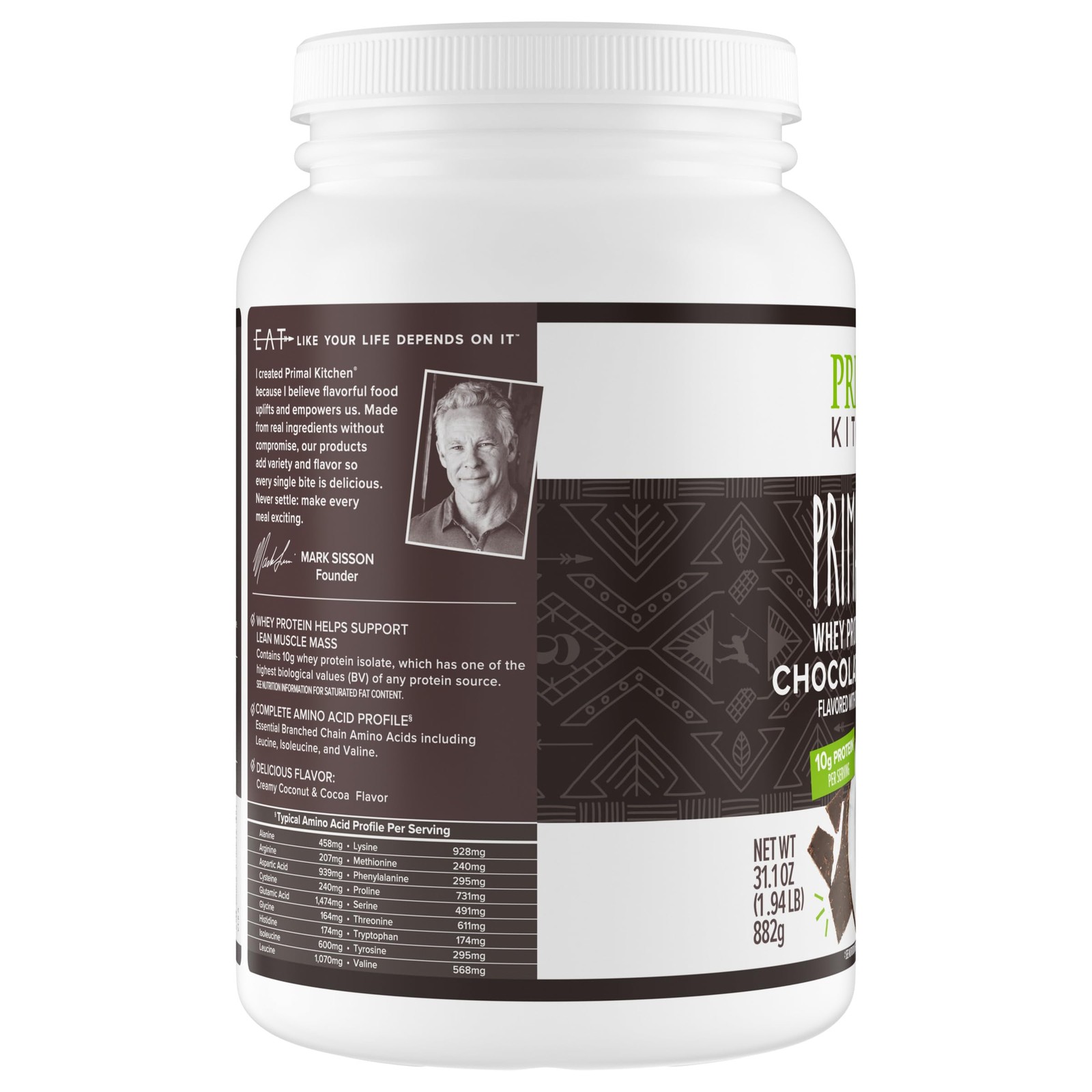 Primal Kitchen Primal Fuel Chocolate Coconut Whey Protein Powder, Gluten and …