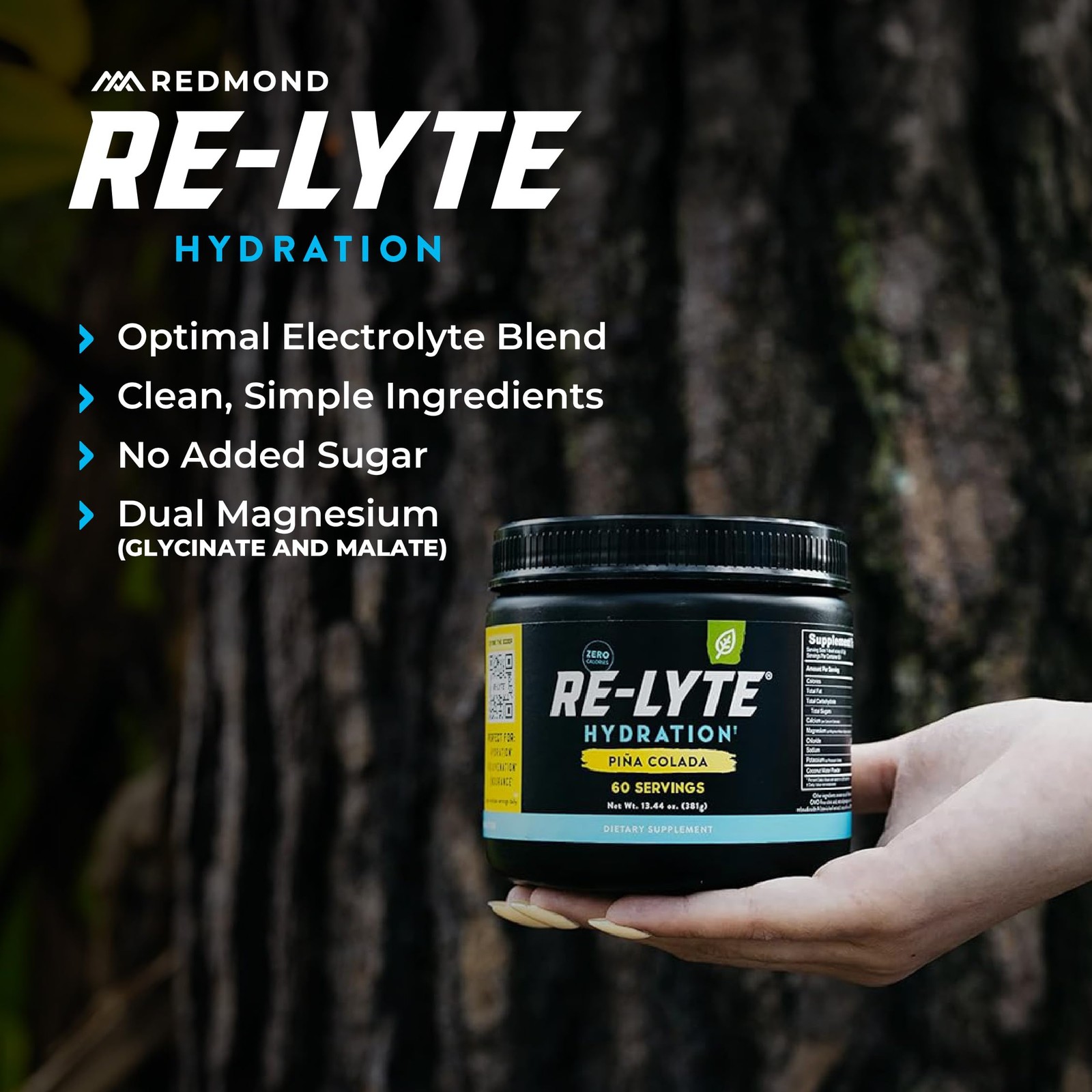 REDMOND Re-Lyte Hydration Electrolyte Powder Mix Pina Colada