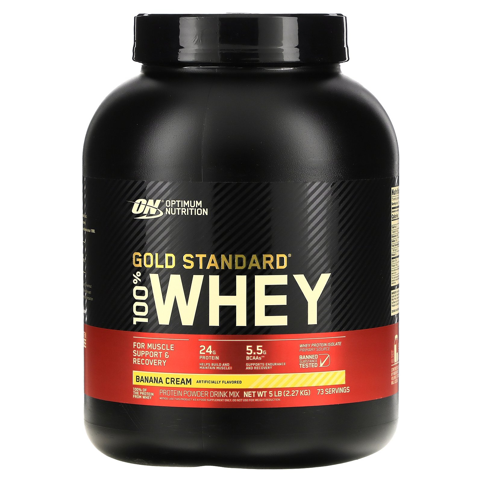 Gold Standard 100% Whey, Banana Cream, 5 lb (2.27 kg)