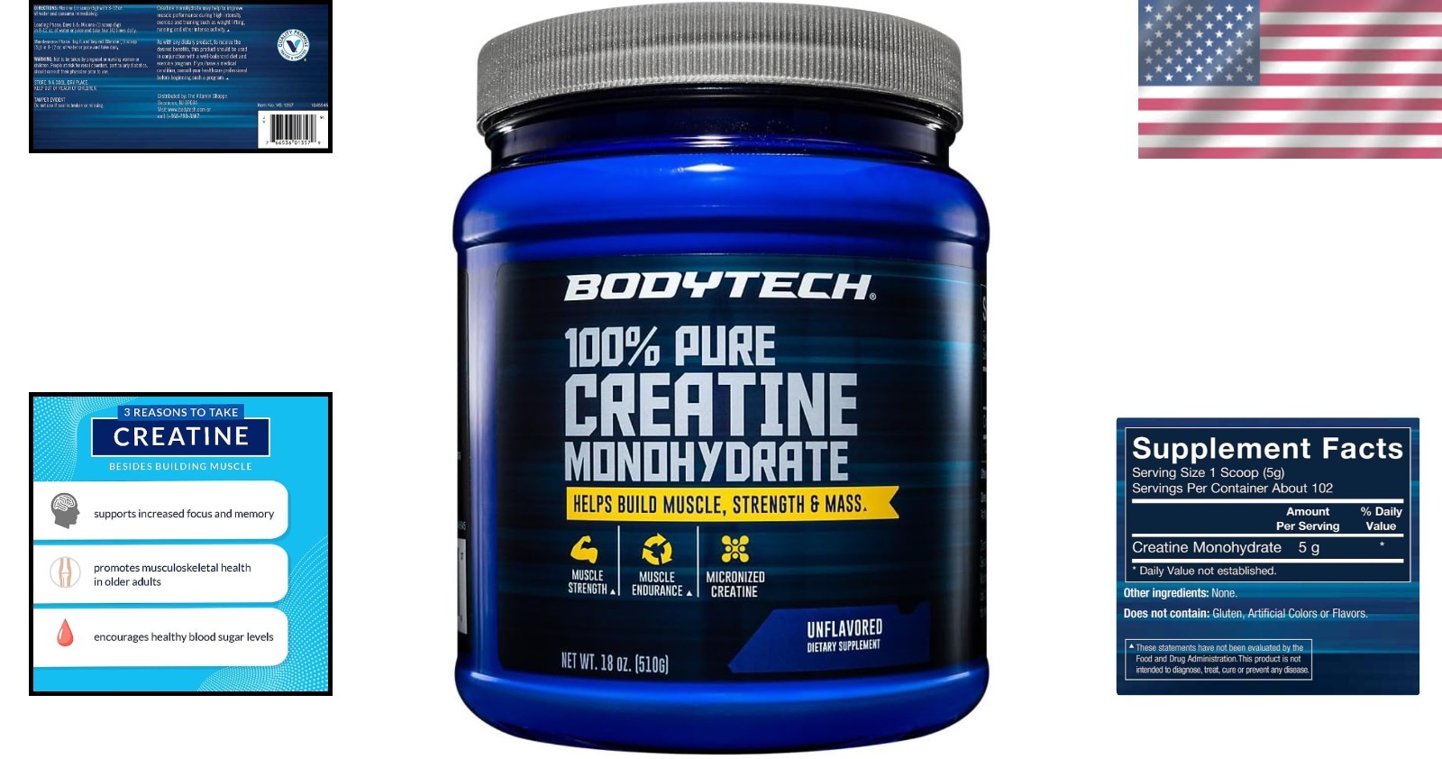 Pure Micronized Creatine Powder – 102 Servings