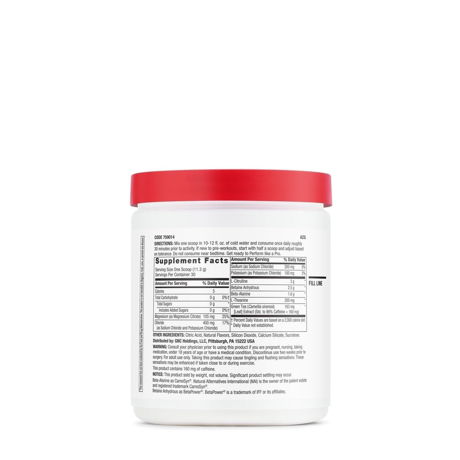 Pre-Workout Supplement Tropical Fruit Punch | 30 Servings | Energy & Focus Boost