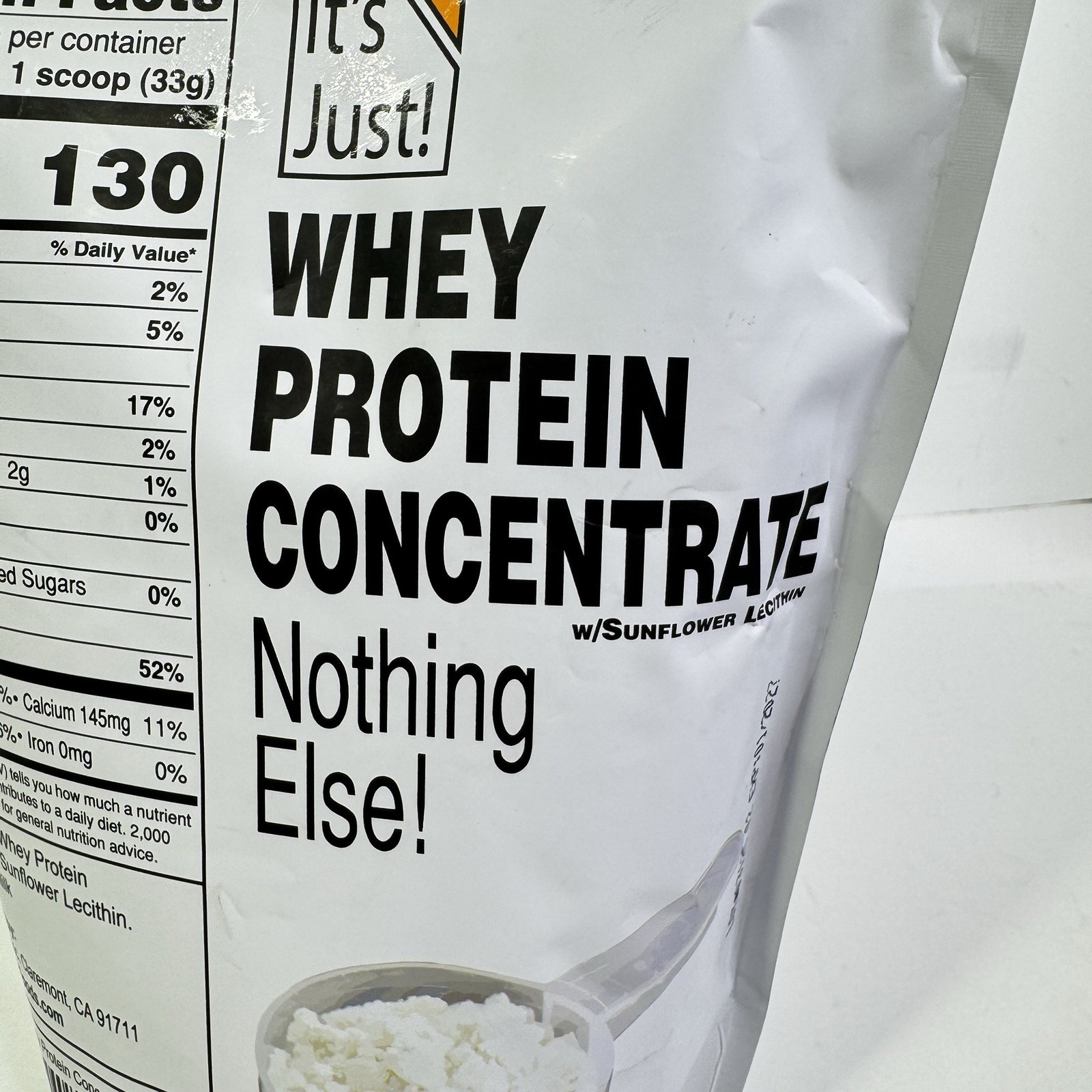 It’s Just! – 100% Whey Protein Concentrate Made in USA Premium 20 Oz Exp 01/2027