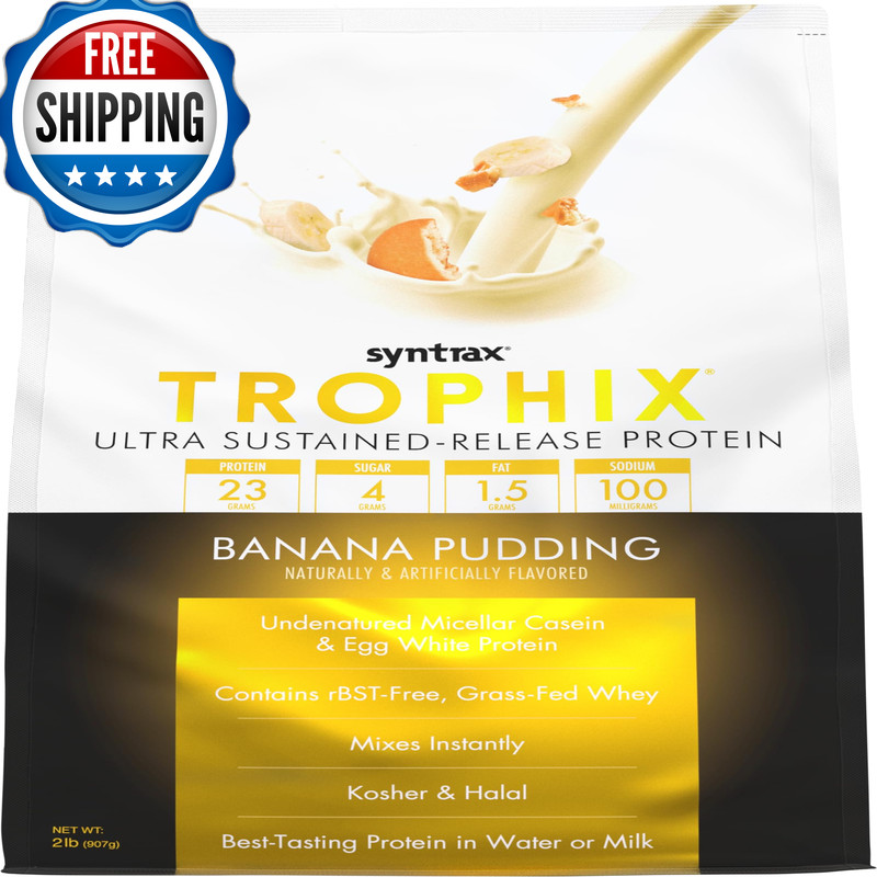 Syntrax Nutrition Trophix Ultra Sustained-Release Protein Powder Blend Banana