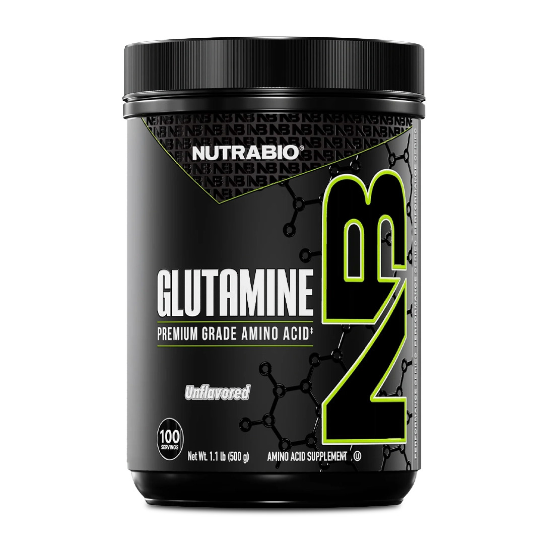 NutraBio – Glutamine Powder, Muscle Recovery & Strength Support-100/200 Servings