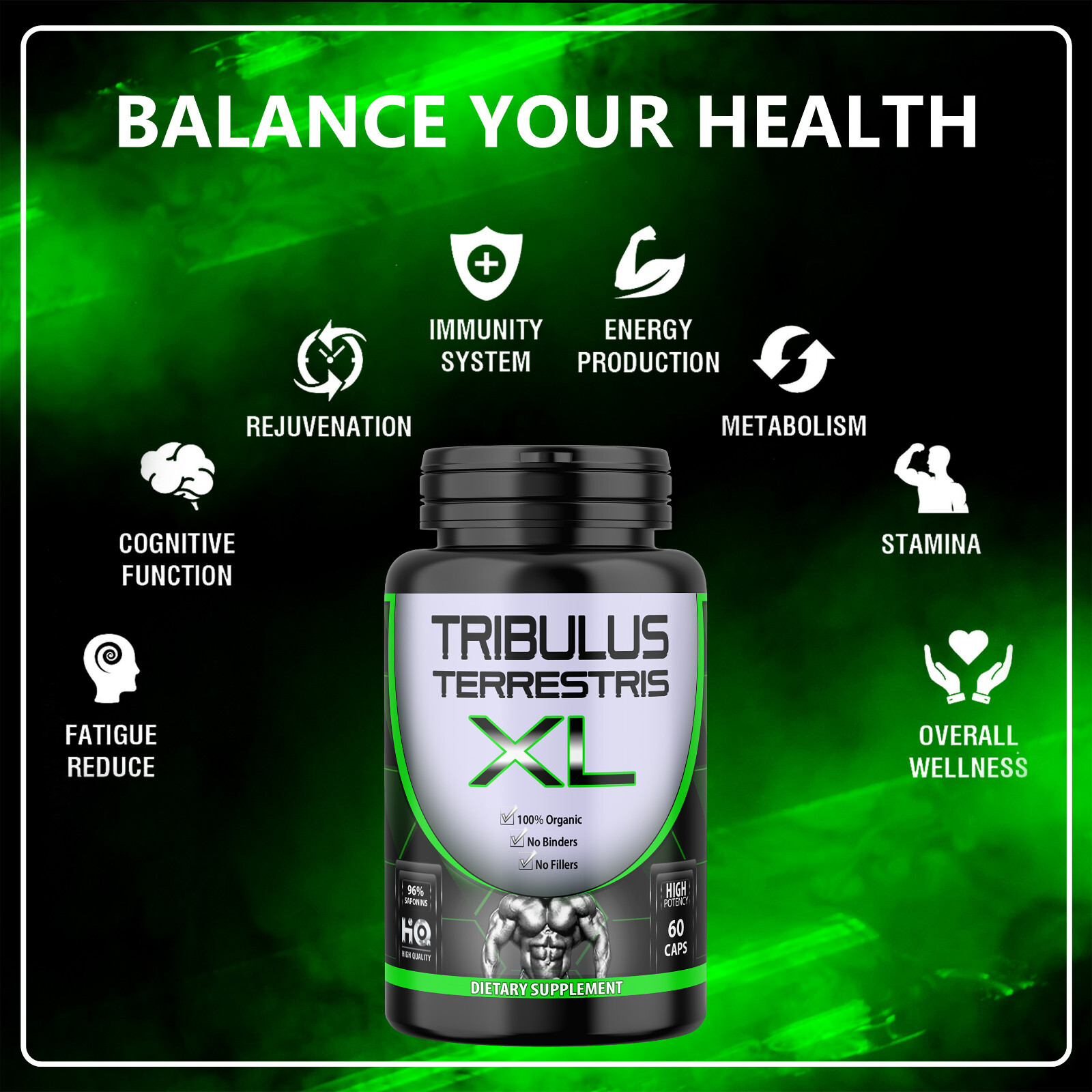 TRIBULUS TERRESTRIS 96% SAPONINS BODY BUILD SPORT FITNESS SUPPLEMENT 7500mg