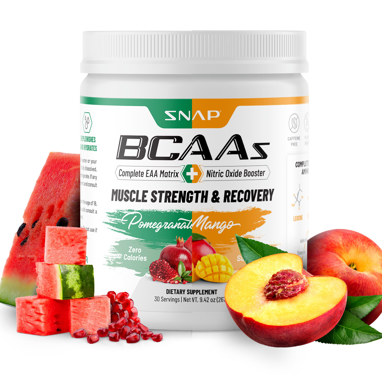 BCAA Amino Energy Powder Nitric Oxide Booster, Pre Workout, Recovery – 2 Flavors