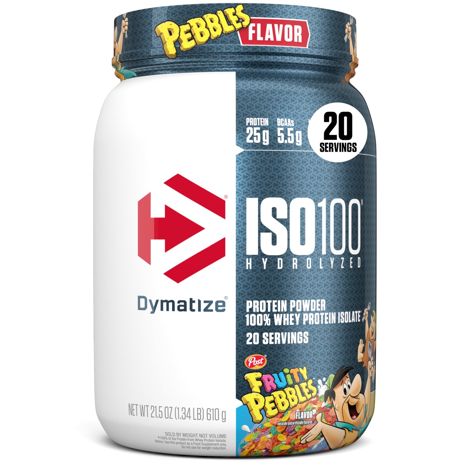 Dymatize x Fruity Pebbles ISO100 Whey Protein Powder Isolate, 25g of Protein,…