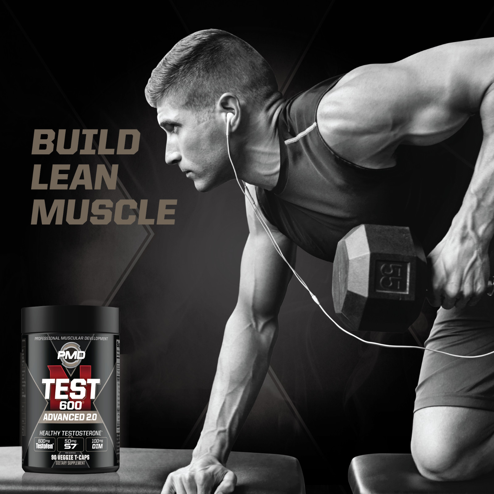 N-TEST 600 – Powerful Natural Testosterone Booster – Testofen – 90 Veggie T-CAPS