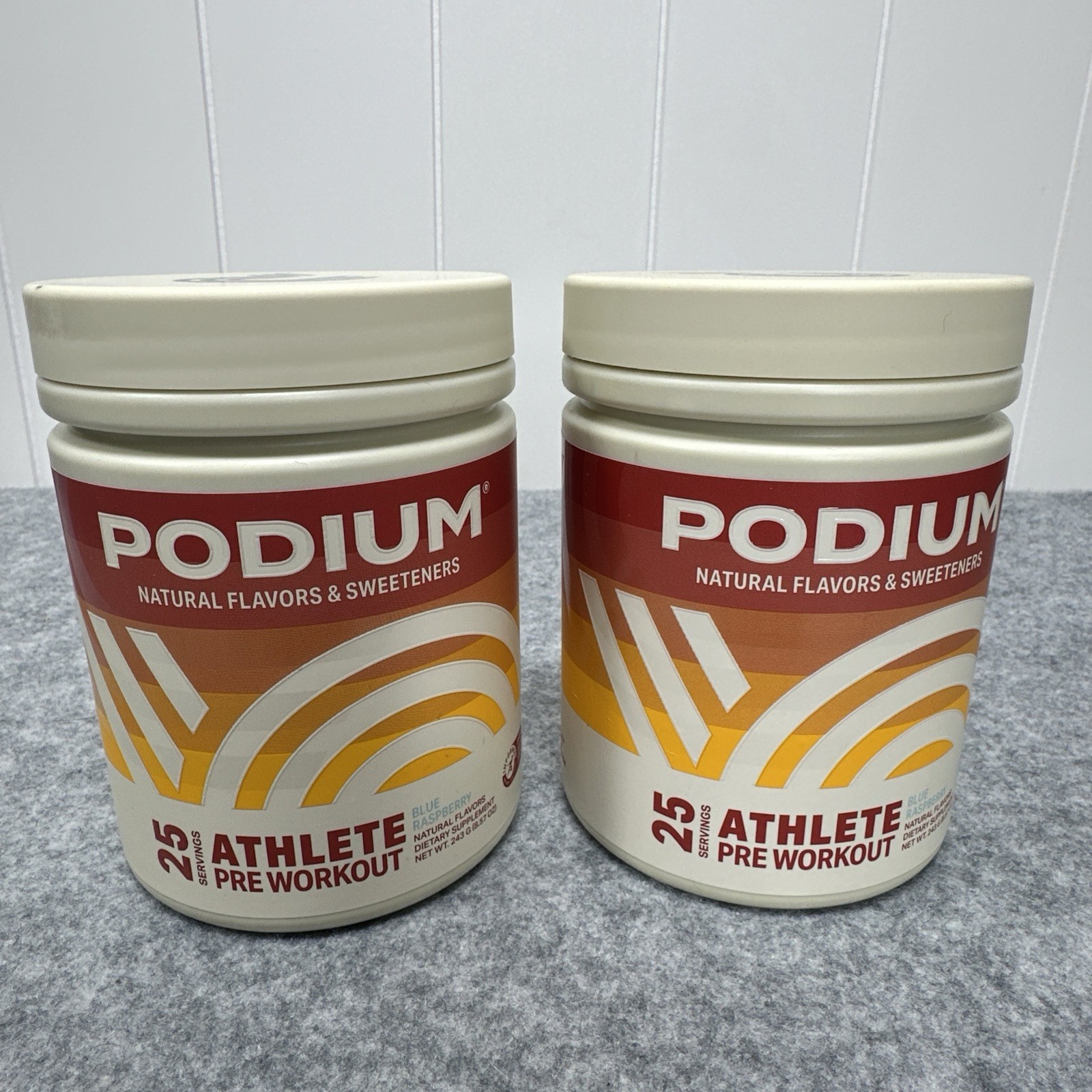 Lot of 2 – PODIUM Athlete Pre Workout Blue Raspberry Exp: 3/26 – Sealed
