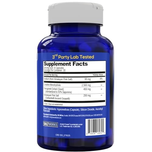 Creatine Monohydrate 2500mg Capsules 120ct Muscle Endurance
