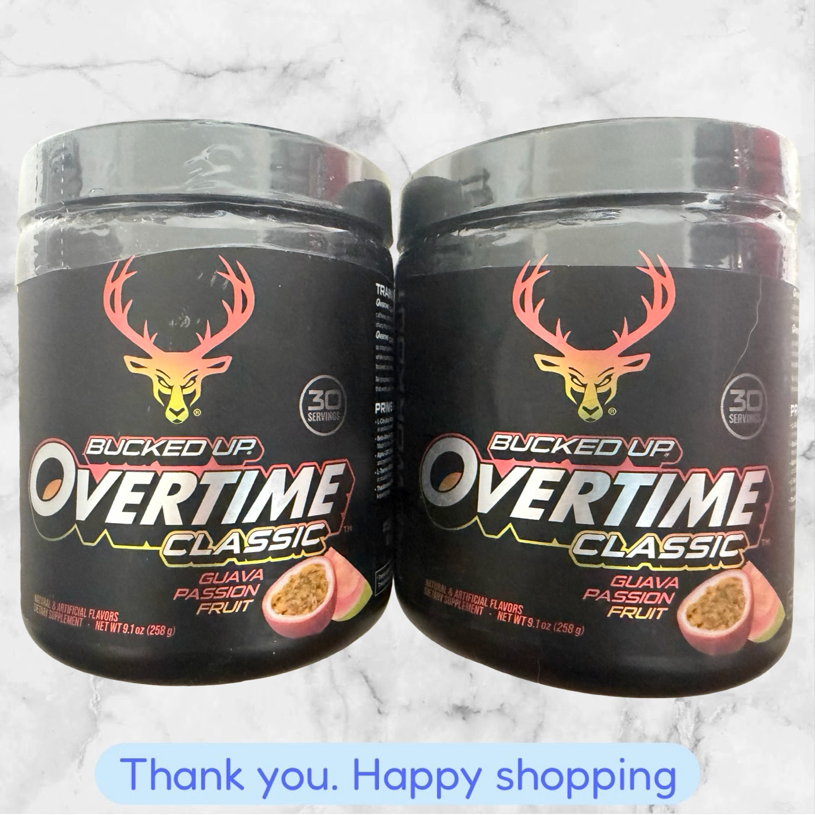 2X BUCKED UP CLASSIC High-Stim GuavaPassion PRE-WORKOUT 30 SERVINGS NEW SHIP
