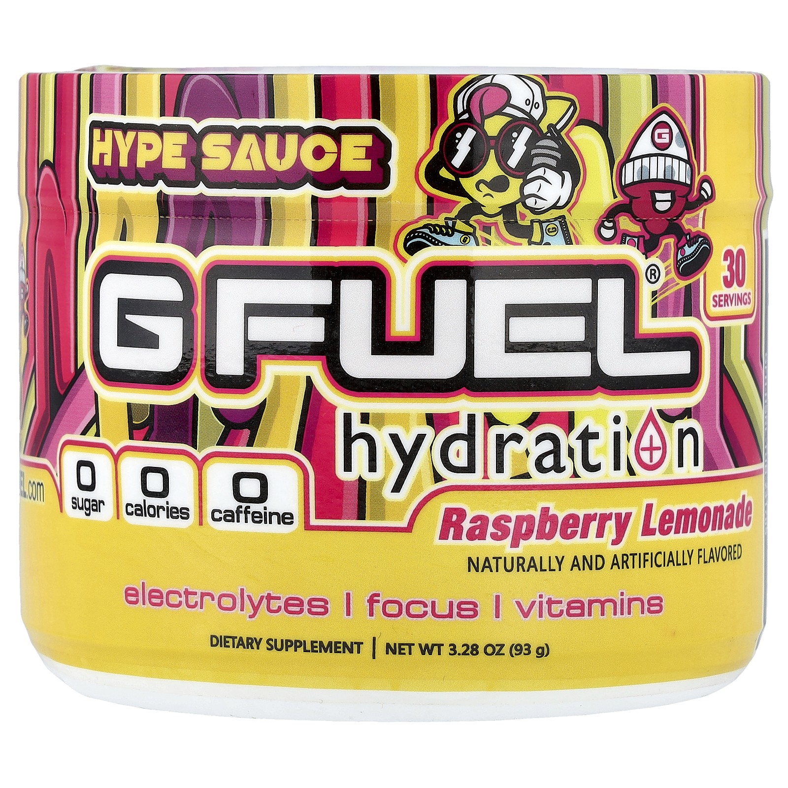 Hype Sauce, Hydration, Raspberry Lemonade, 3.28 oz (93 g)