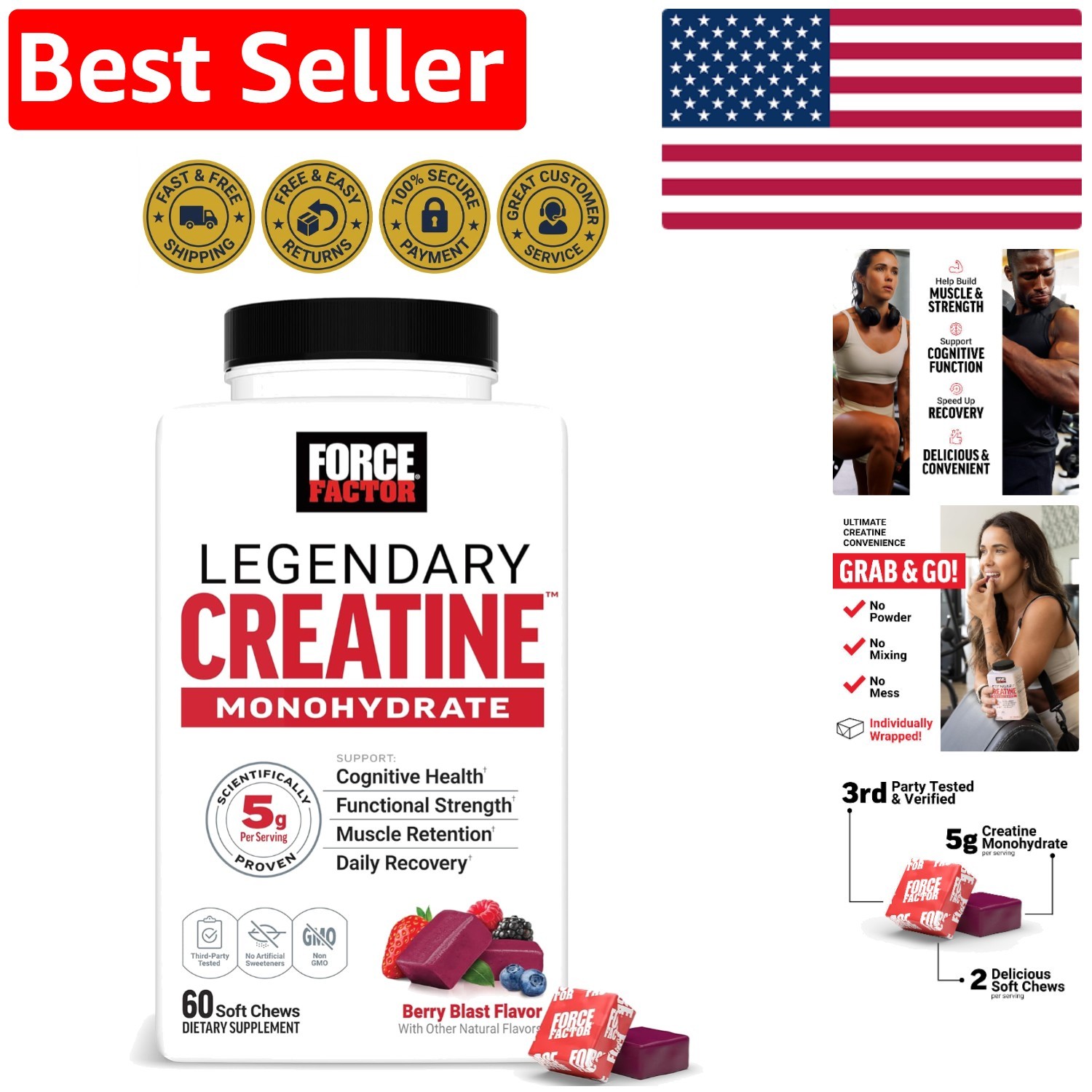 Performance Boosting Legendary Creatine Chews – Support Muscle, Mind & Recovery