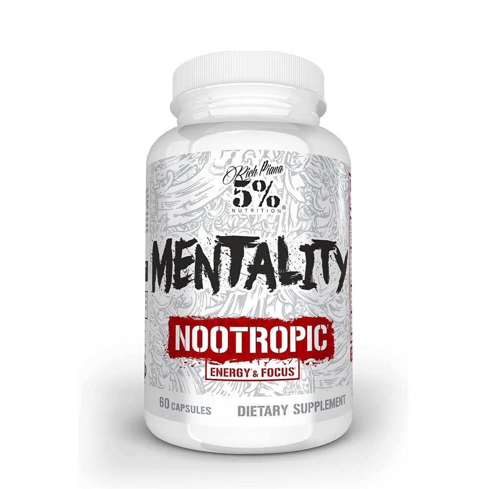 5% Nutrition Rich Piana | Mentality 60 Capsules NOOTROPIC BLEND Legendary Series