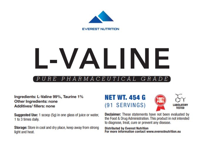 L-Valine Valine 100% PURE POWDER ESSENTIAL AMINO ACID BCAA ANTICATABOLIC