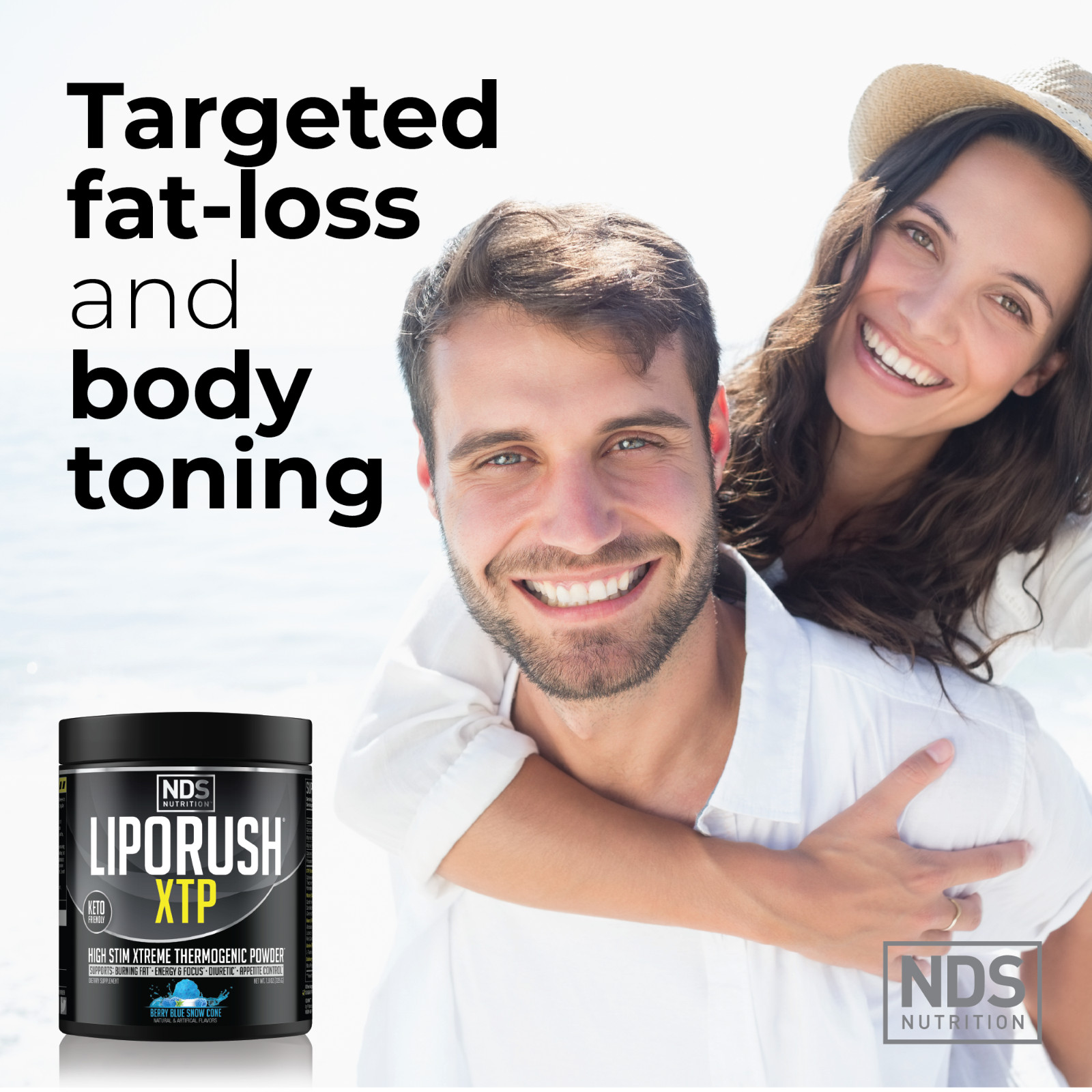 LipoRush XTP Thermogenic Fat-Burning Powder – Blue Berry Snow Cone / 45 Servings