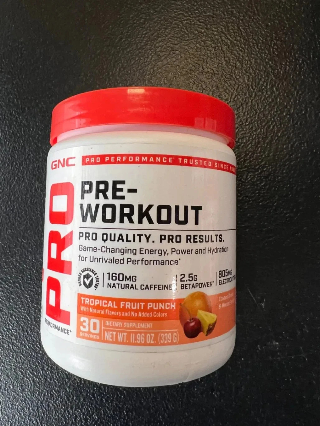 GNC Pro Pre Workout Tropical Fruit Punch 30 Servings – FREE SHIPPING