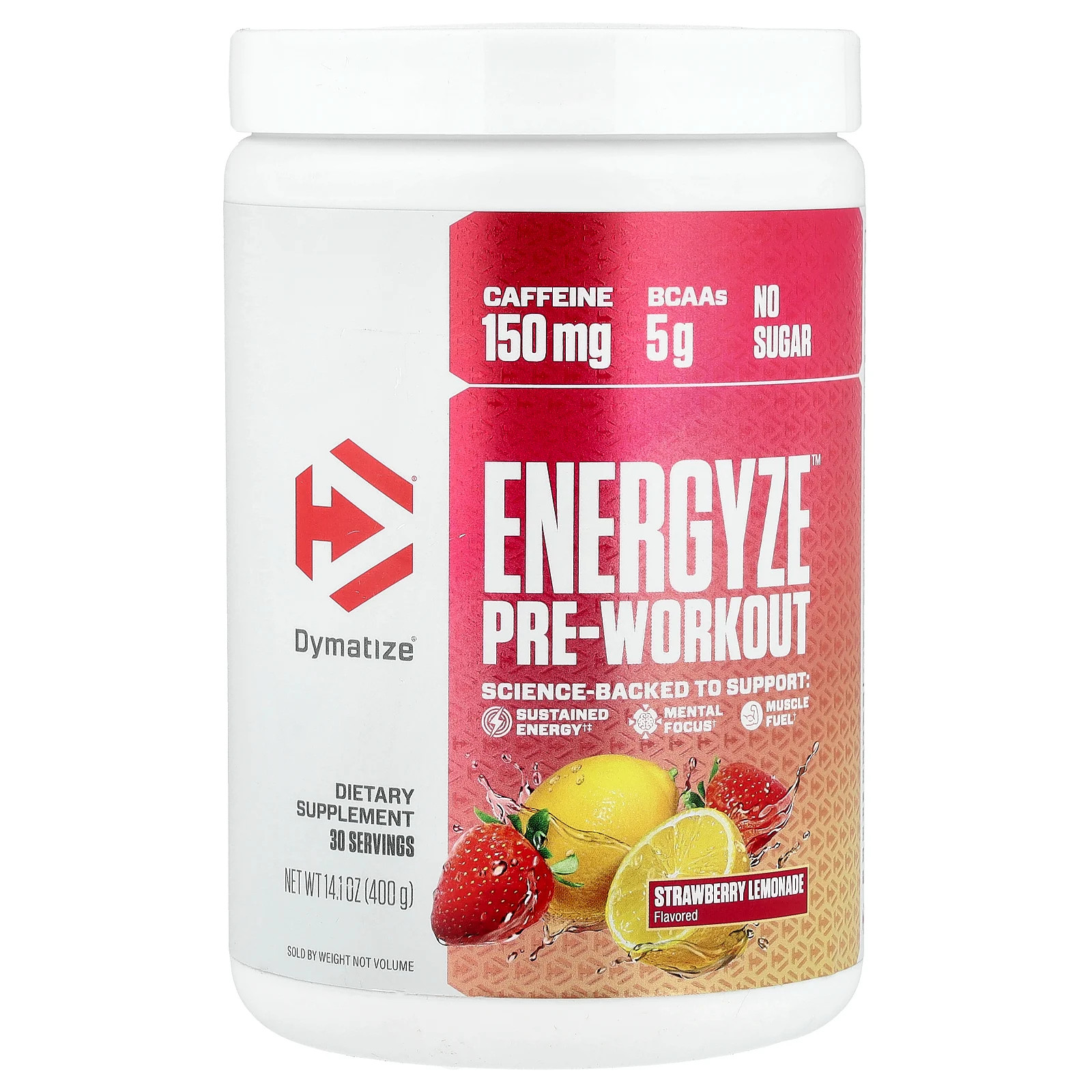Energyze™ Pre-Workout, Strawberry Lemonade, 14.1 oz (400 g)