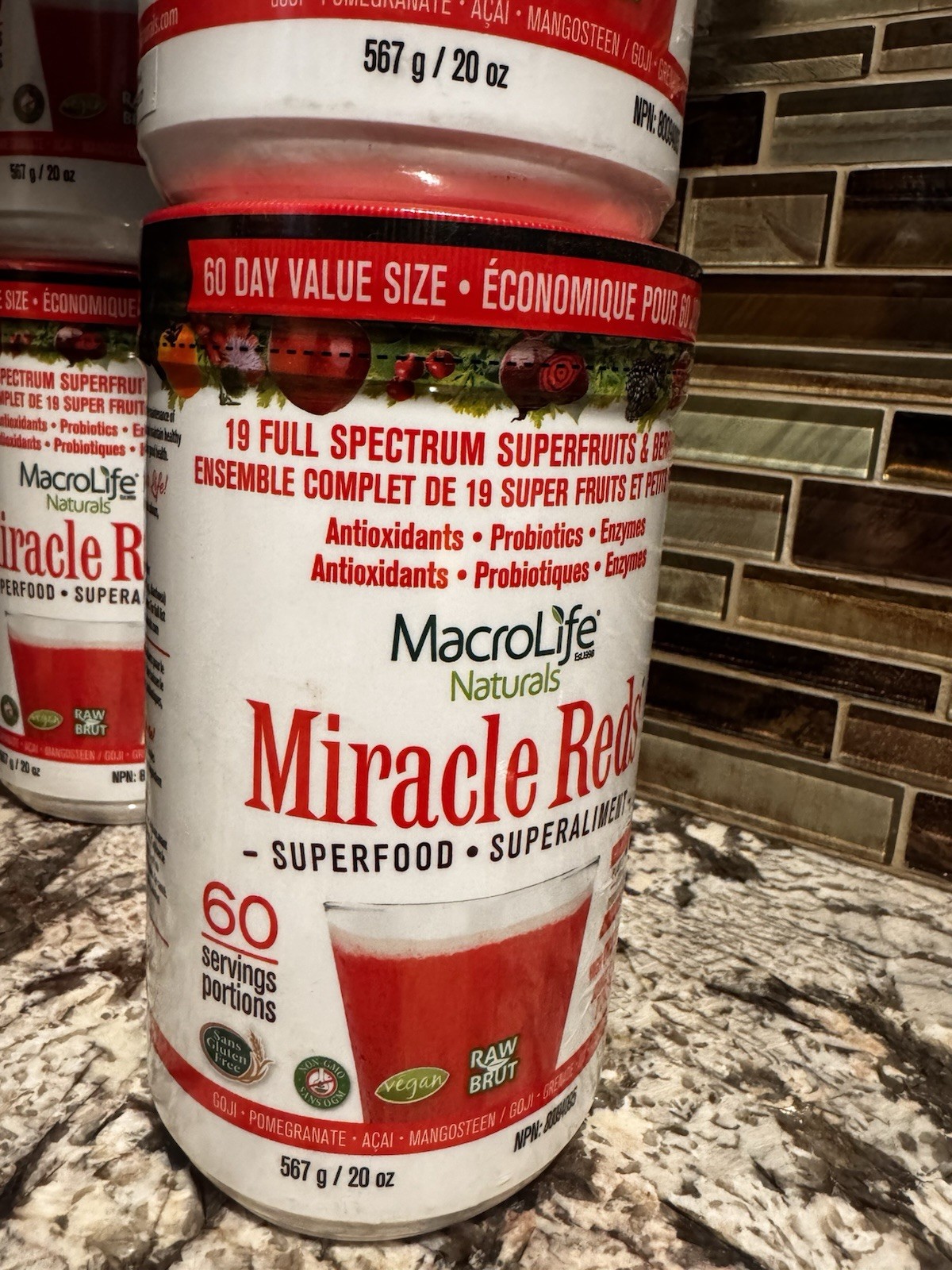 Miracle Reds 20oz 60 Servings Exp Jan 2024 x 2 Items (120 Servings Total)