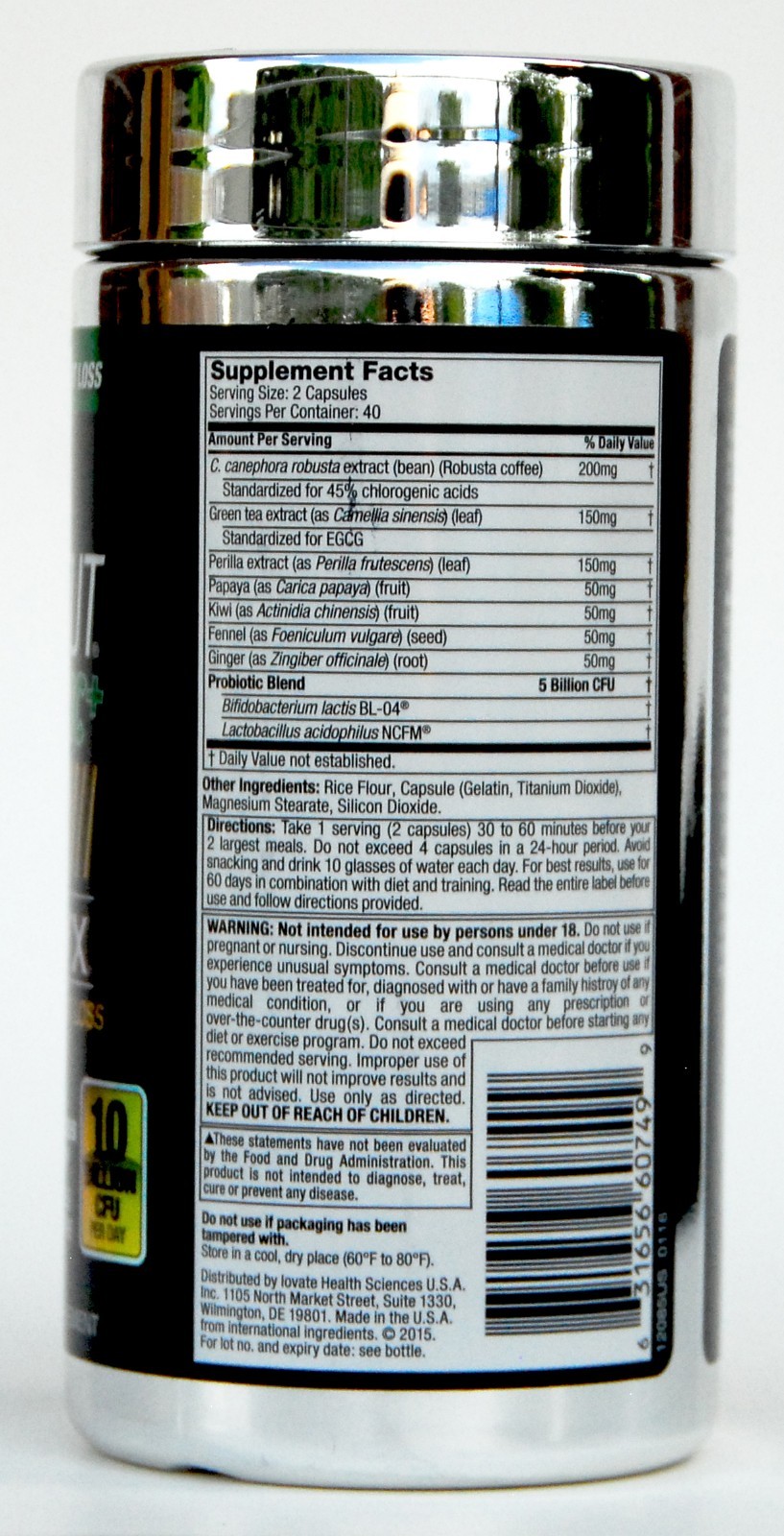 MuscleTech Hydroxycut Ultra Probiotic Sx-7 Black Onyx (80 capsules)