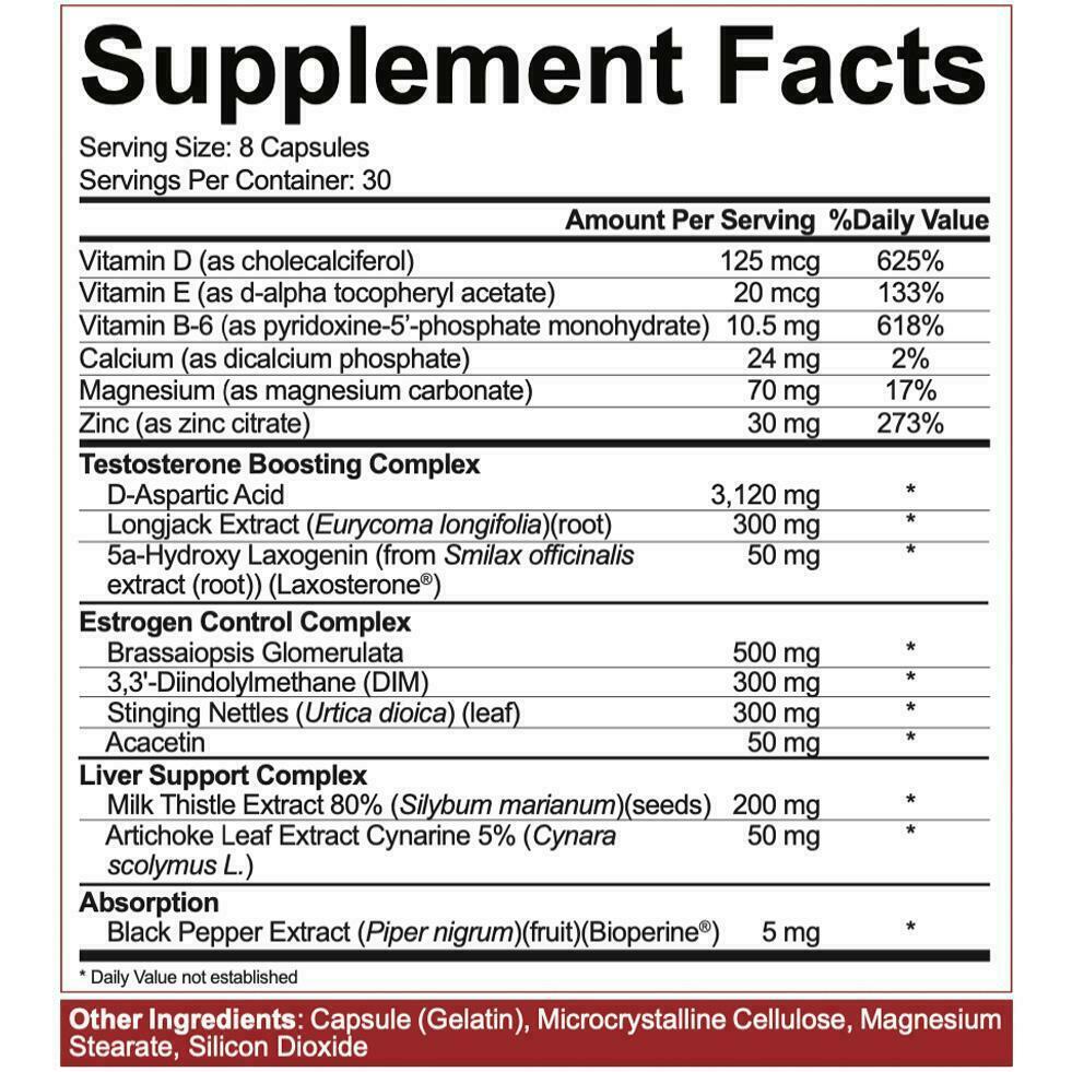 5% Nutrition POST GEAR Post Cycle Therapy 240 caps TEST BOOSTER