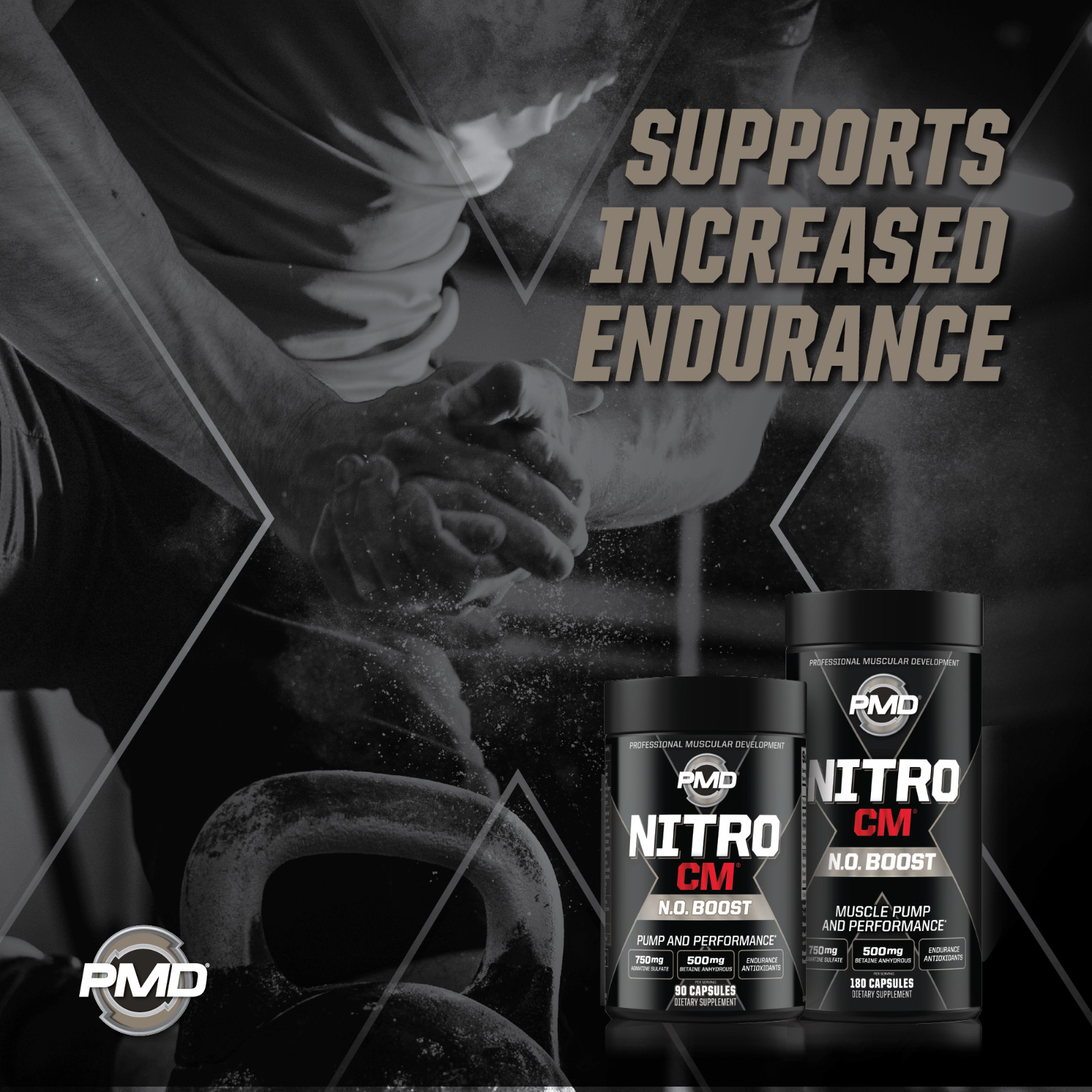 NITRO CM – Nitric Oxide Formula for Muscle Pumps & Performance – (180 Capsules)