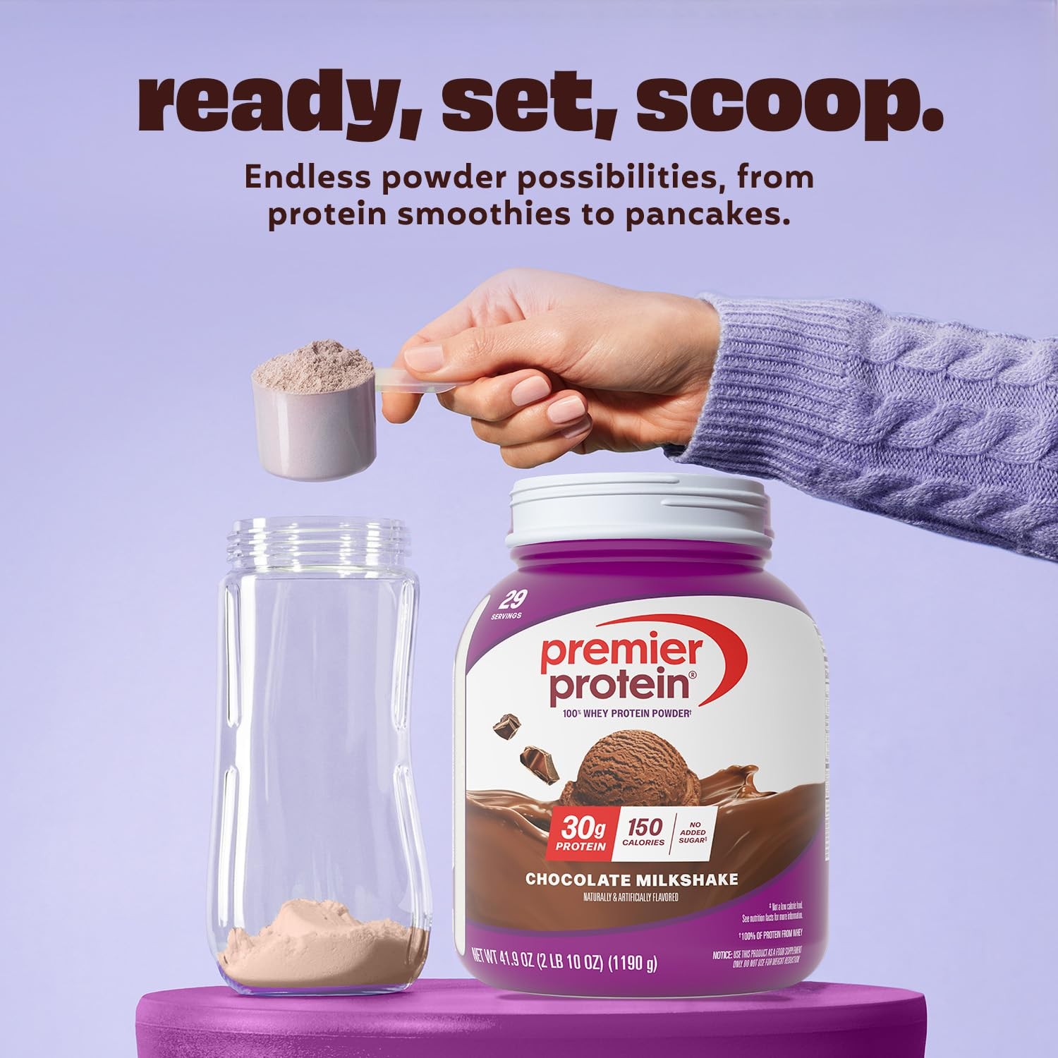 Premier Protein Powder, Chocolate Milkshake, 30g Protein, No Added Sugar, 100…