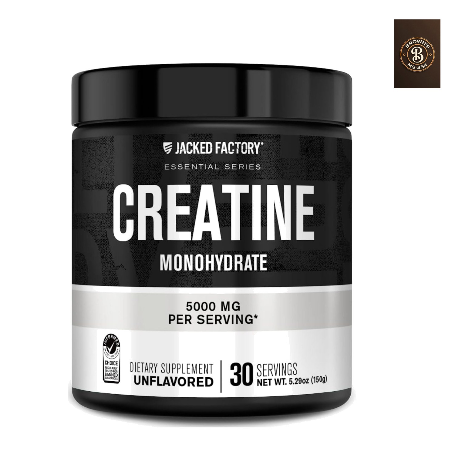 Creatine Monohydrate Powder 150g – 5g Daily Creatine Supplement for Men and W…