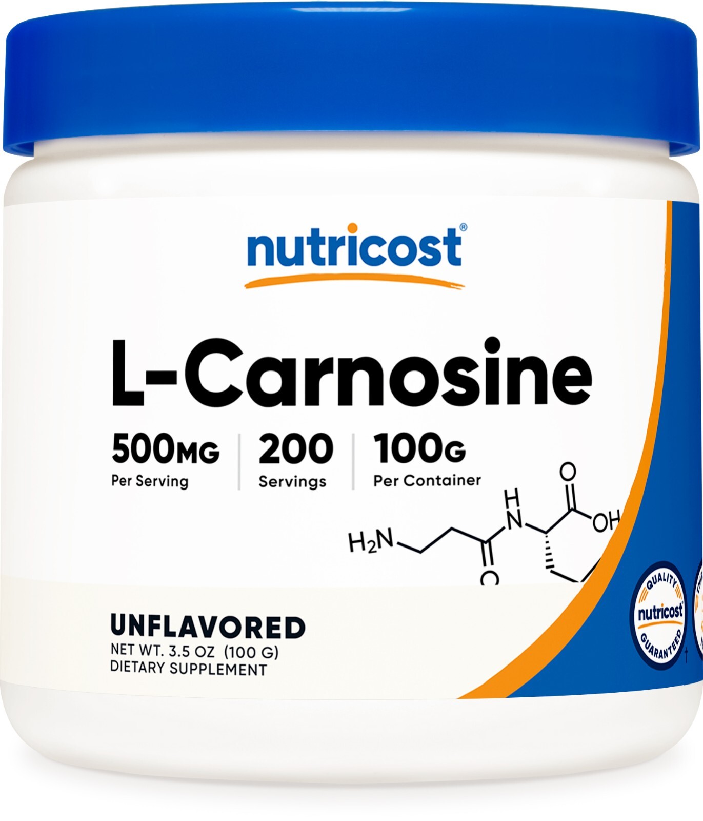 Nutricost L-Carnosine Powder 100 Grams (200 Servings) – Non-GMO
