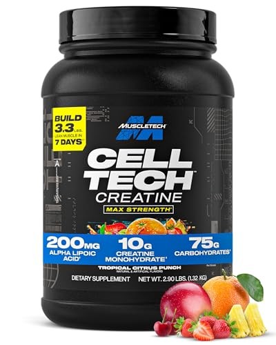 Creatine Monohydrate Powder 3lb Tropical Citrus Muscle Builder