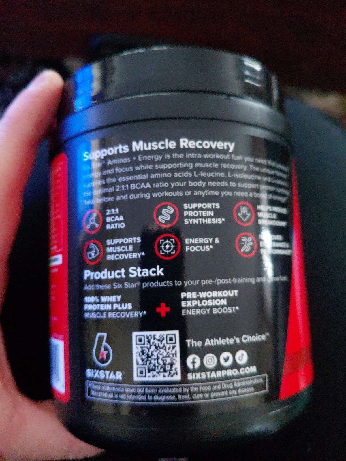 6 Star Pre-Workout AMINOS energy 2.0 Fruit Punch 9.52 oz Powder BCAA