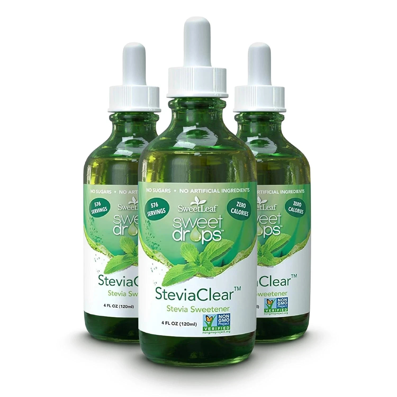 SweetLeaf SteviaClear Sweet Drops – Natural Stevia Liquid 4 Fl Oz (Pack of 3)