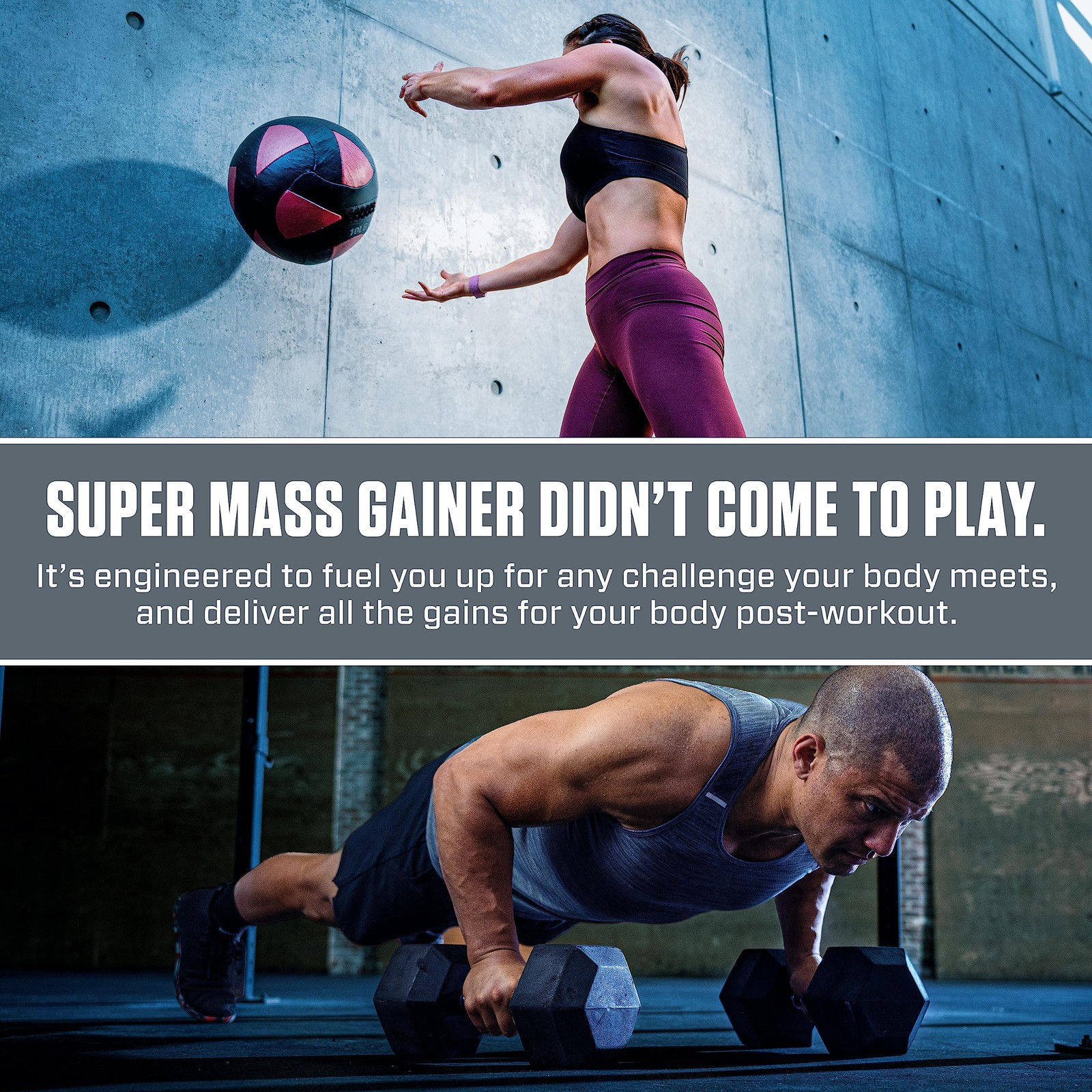 Super Mass Gainer Protein Powder, Rich Chocolate, 52g Protein, (8 Servings)
