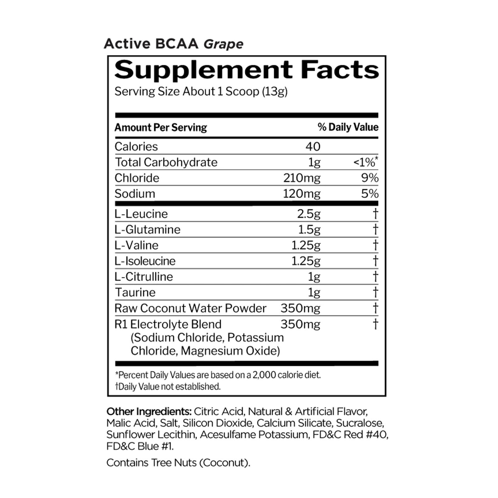 RULE 1 Train BCAAs 30 serv Juicy Grape Stim Free Intra Workout 450g