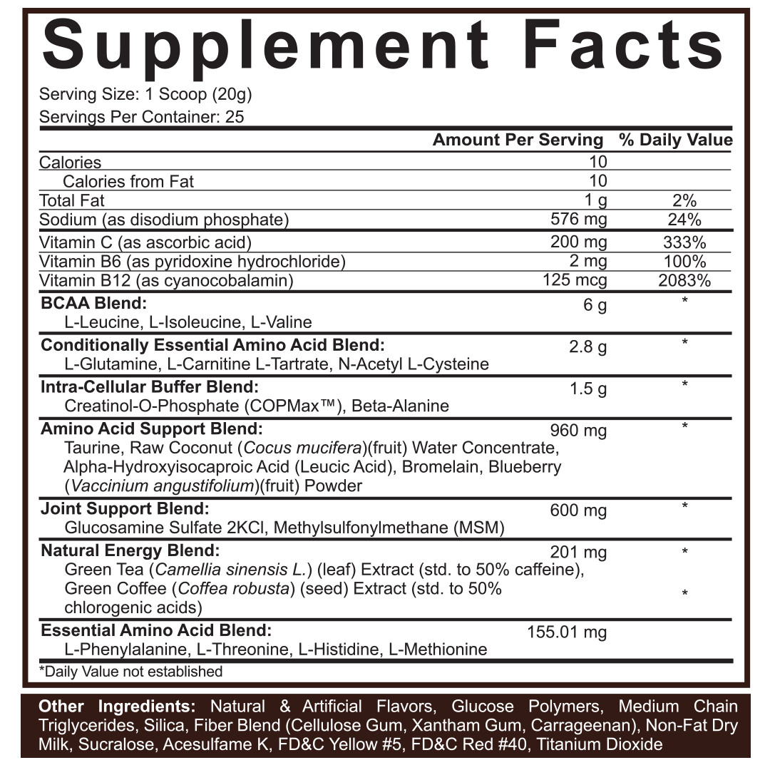 5% Nutrition Rich Piana All Day You May | CAFFEINATED | BCAA AMINO ALL FLAVORS