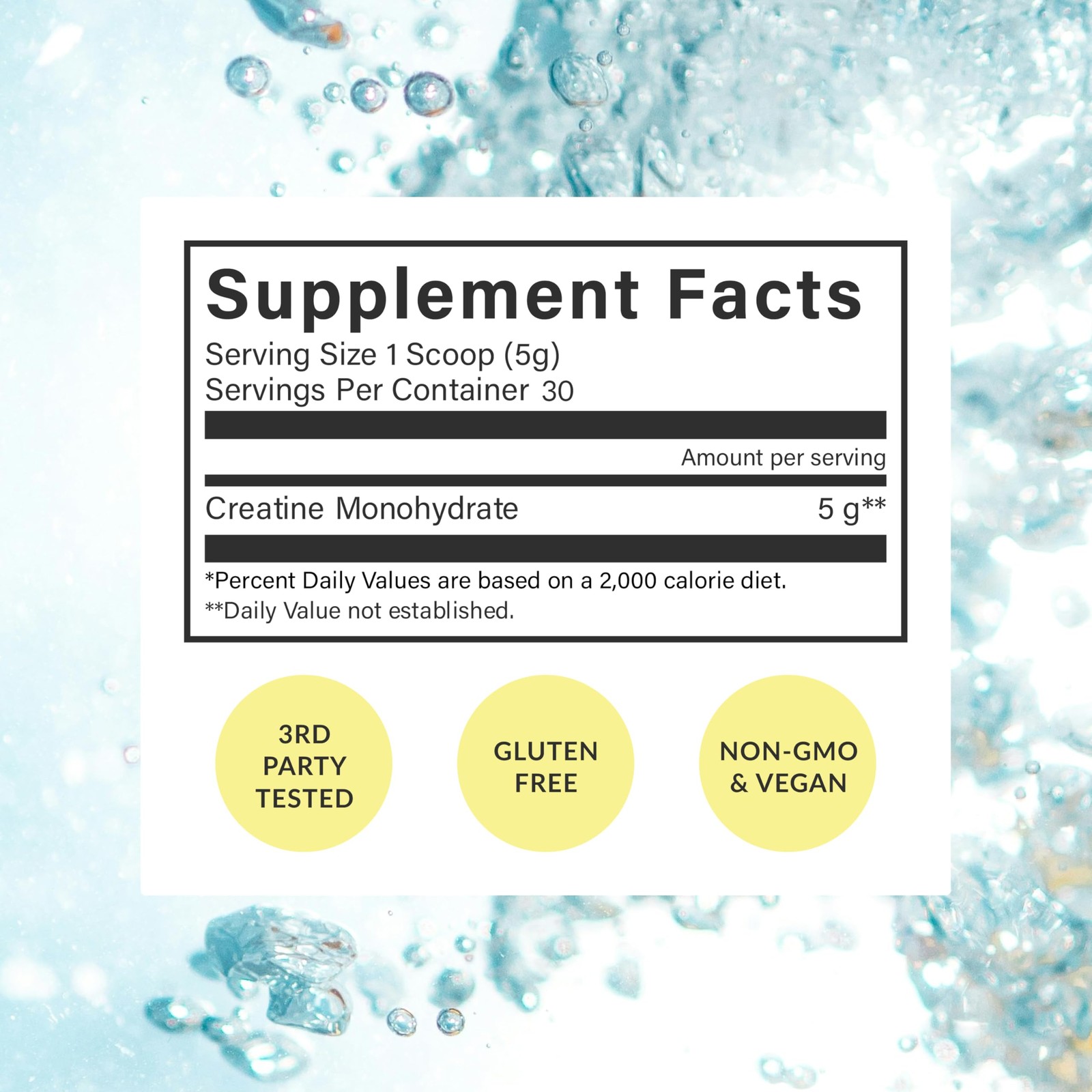 Creatine Monohydrate Powder – 5g Micronized Creatine Monohydrate, Third Party…