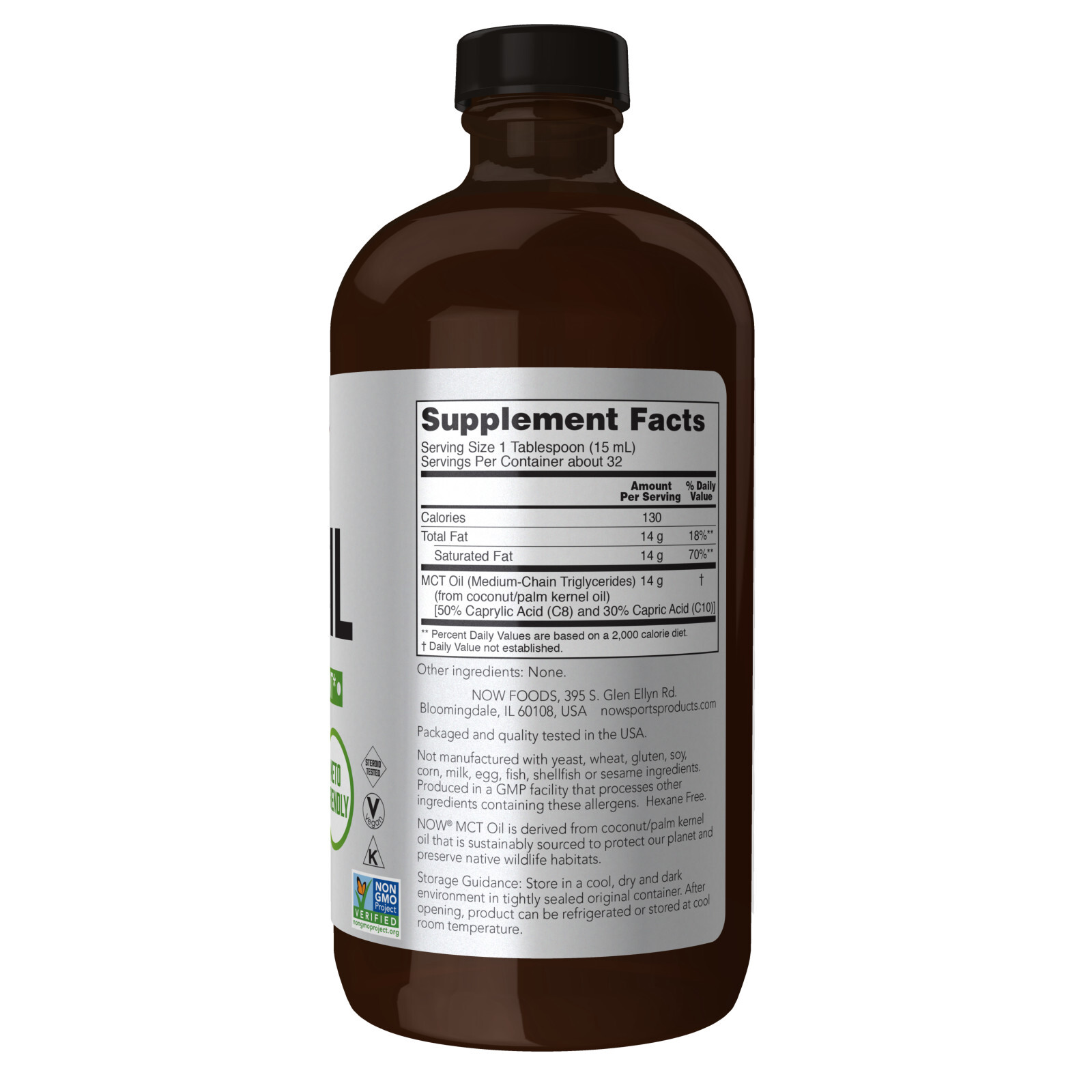NOW FOODS MCT Oil Liquid 16 fl oz
