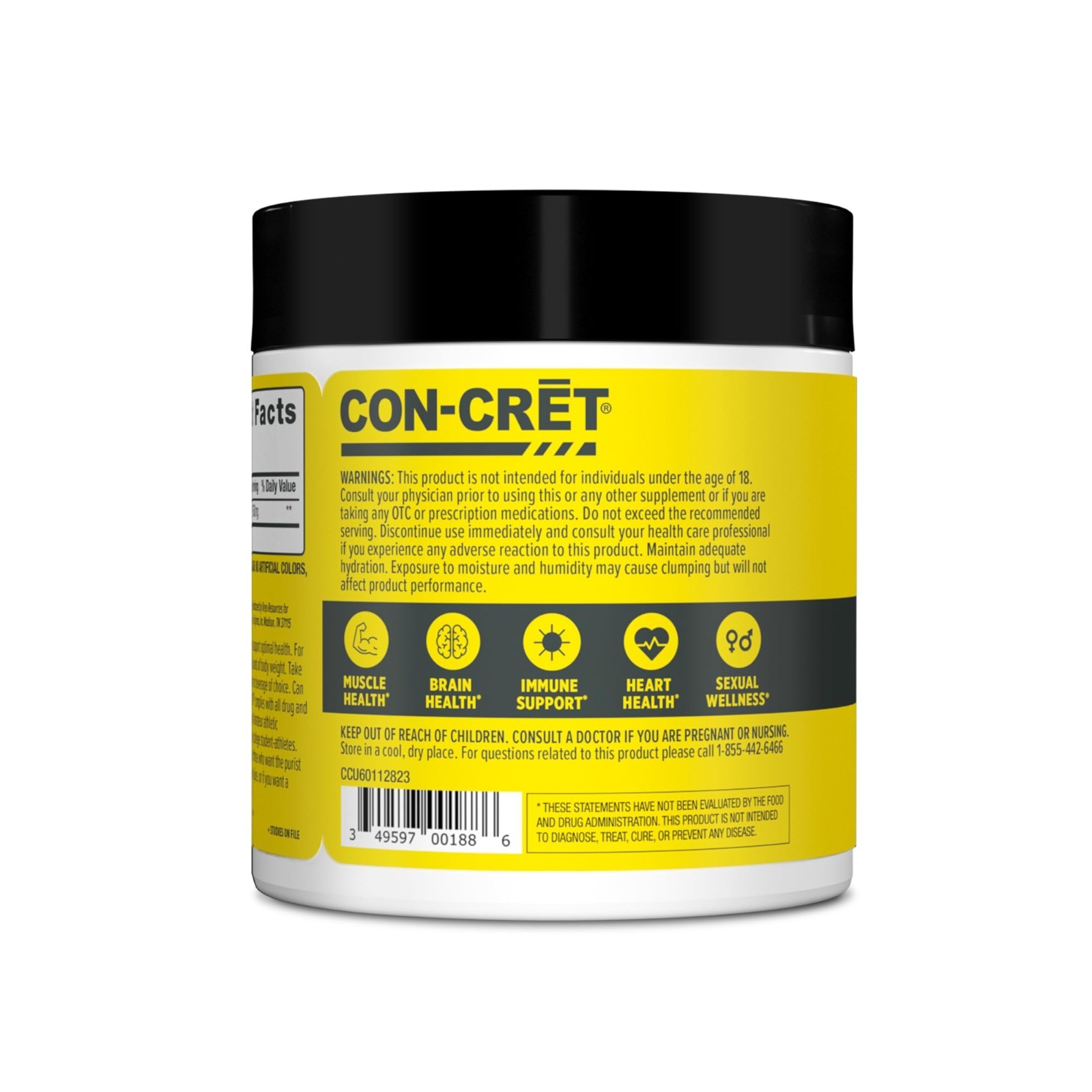 Creatine HCl Powder for Muscle & Strength Support, Lemon Lime, 64 Servings, No B