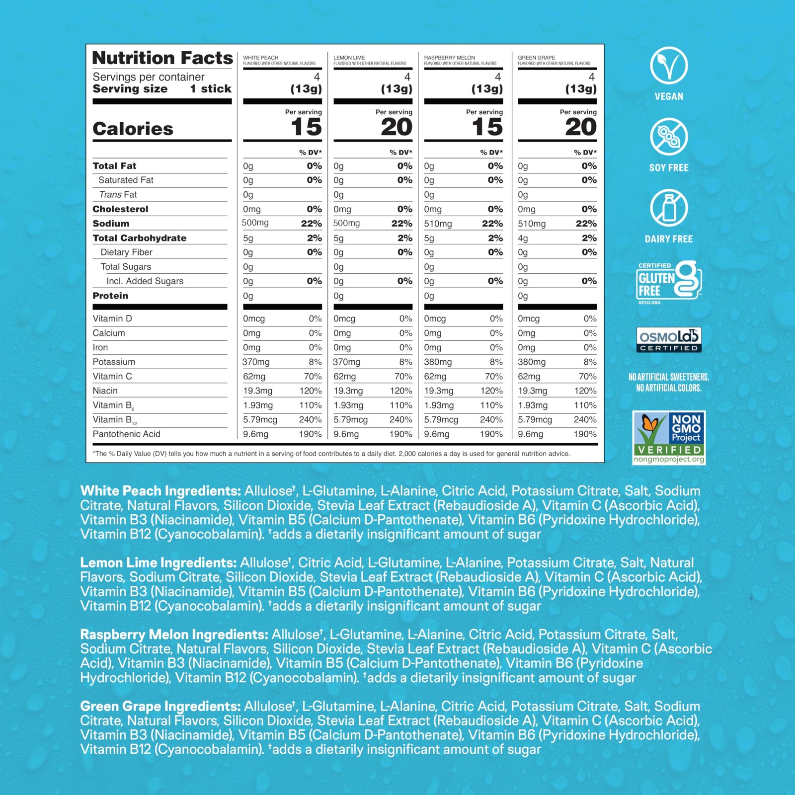 Liquid I.V. Hydration Multiplier Sugar-Free – Lemon Lime White