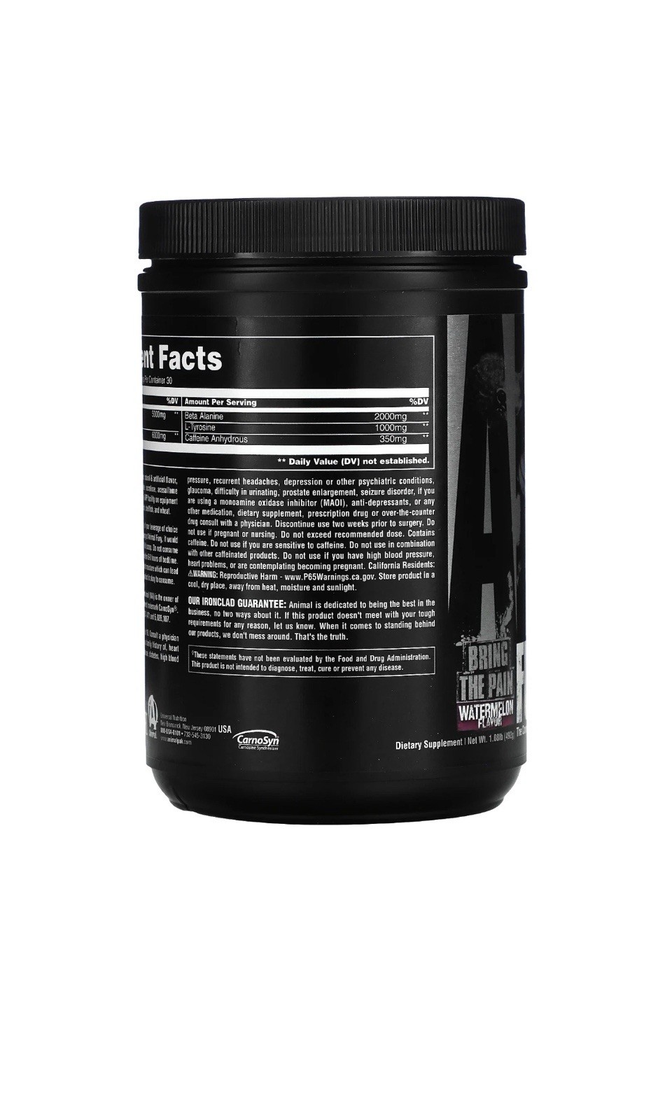 Fury®, Essentials, Pre Workout, Watermelon, 1.08 lb (492 g). Exp 06/2028