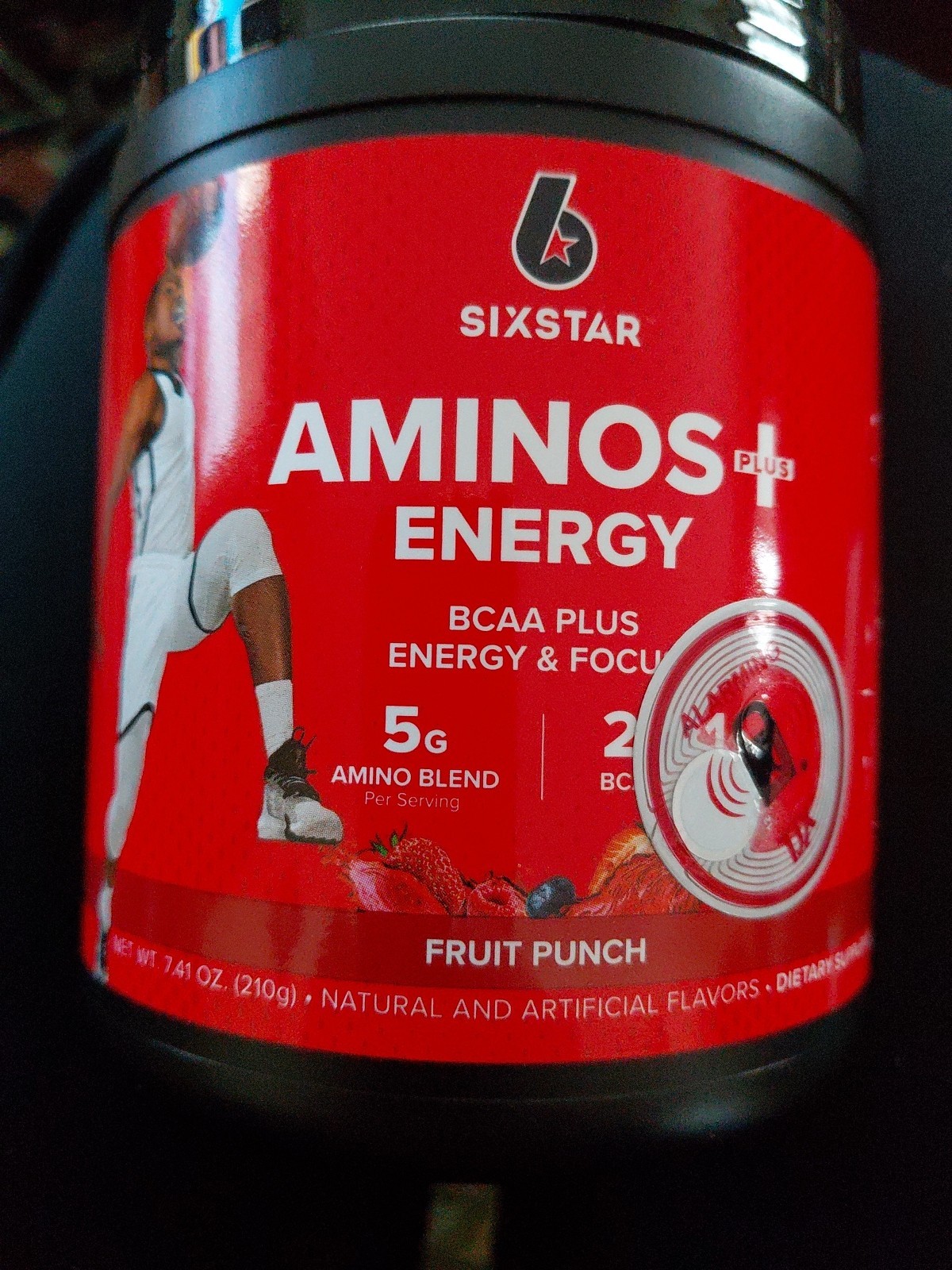 6 Star Pre-Workout AMINOS energy 2.0 Fruit Punch 9.52 oz Powder BCAA