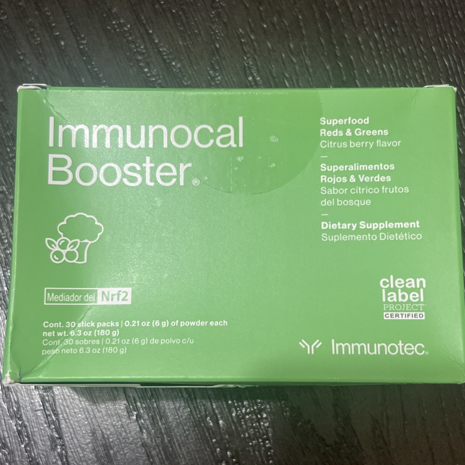 Immunocal Booster Superfood Reds & Greens 30 Stick Packs Exp 8/2027 New/Sealed