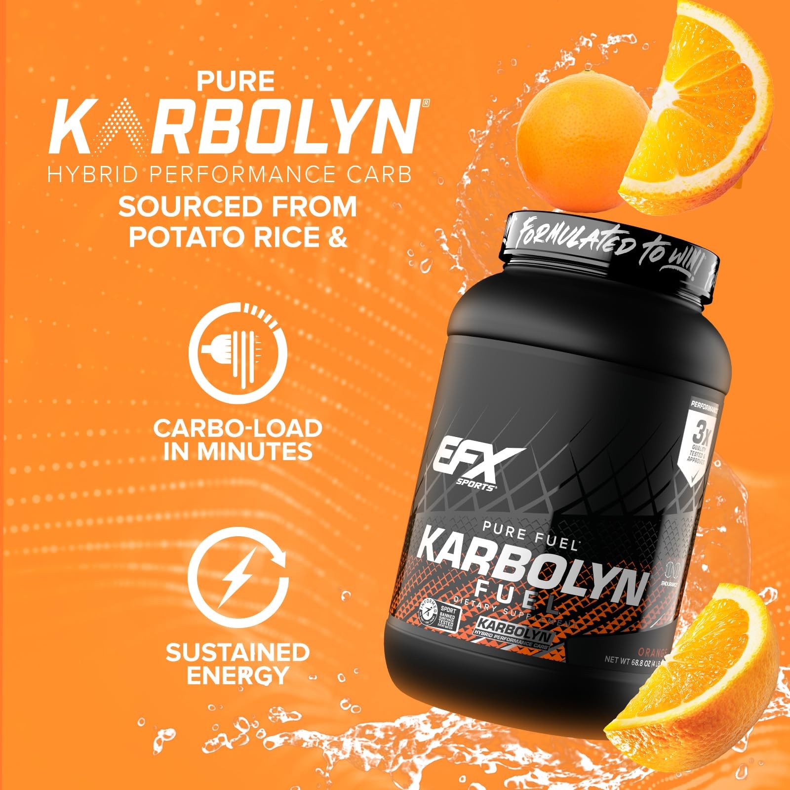EFX Sports Karbolyn Fuel | FastAbsorbing Carbohydrate Powder | Carb Load, Sus…
