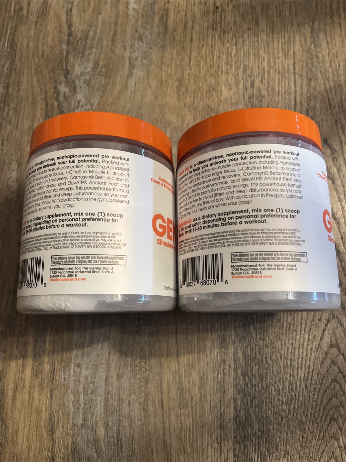 X2 The Genius Brand Genius Pre-Workout Powder Blue Raspberry 11.35oz EA 06/2026