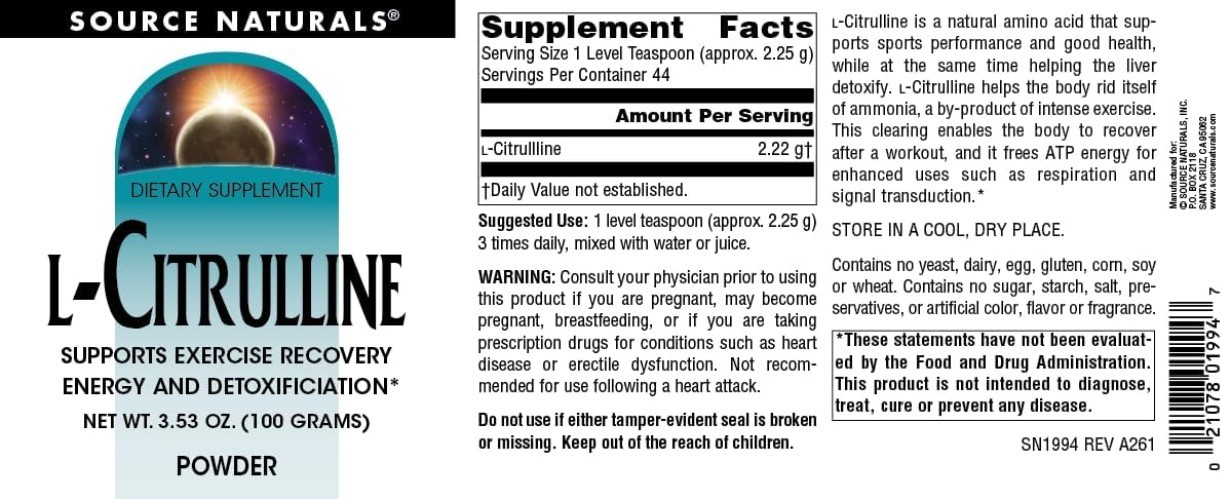 PureL-Citrulline Powder for Energy & Recovery