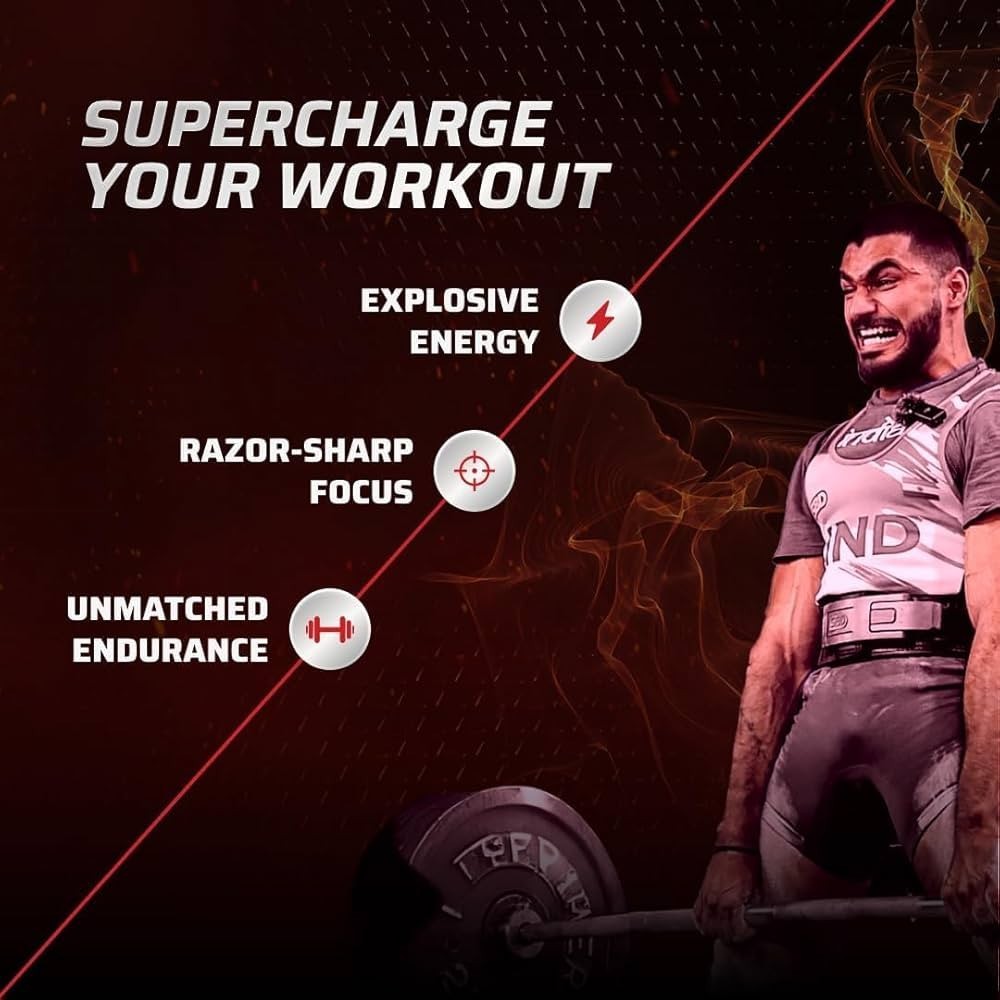 Dynamite Pre Workout Energy Focus Strength Pump 6500mg Citrulline Gym Supplement