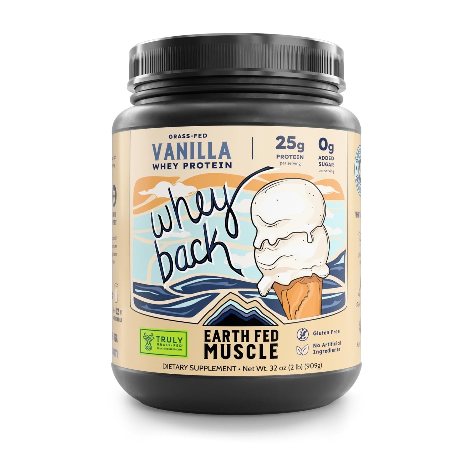 Earth Fed Muscle Whey Back Irish Grass Fed Whey Protein Isolate, ThirdParty C…